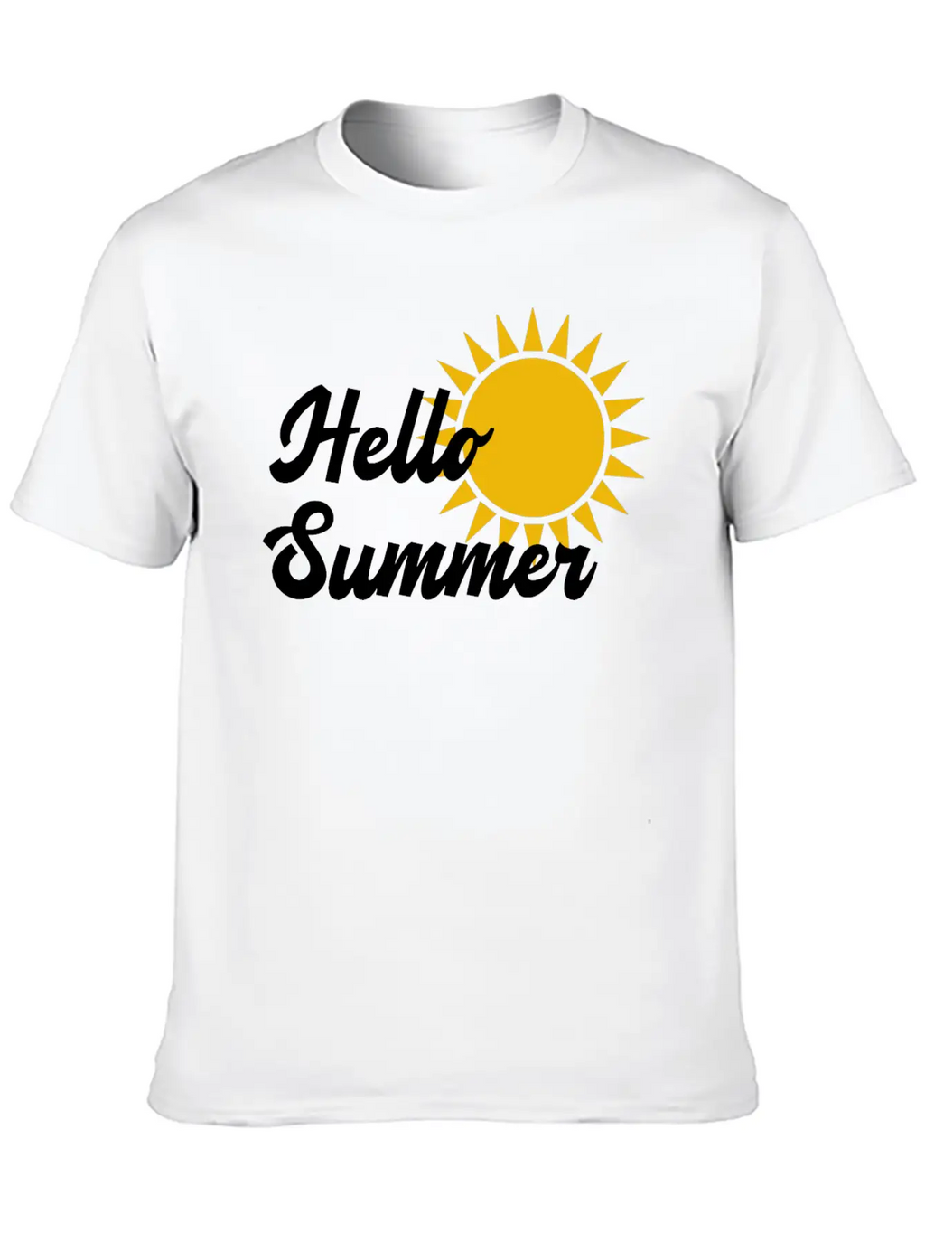 Hello Summer Stylish Everyday T-Shirt – Unisex Basic Cotton Tee