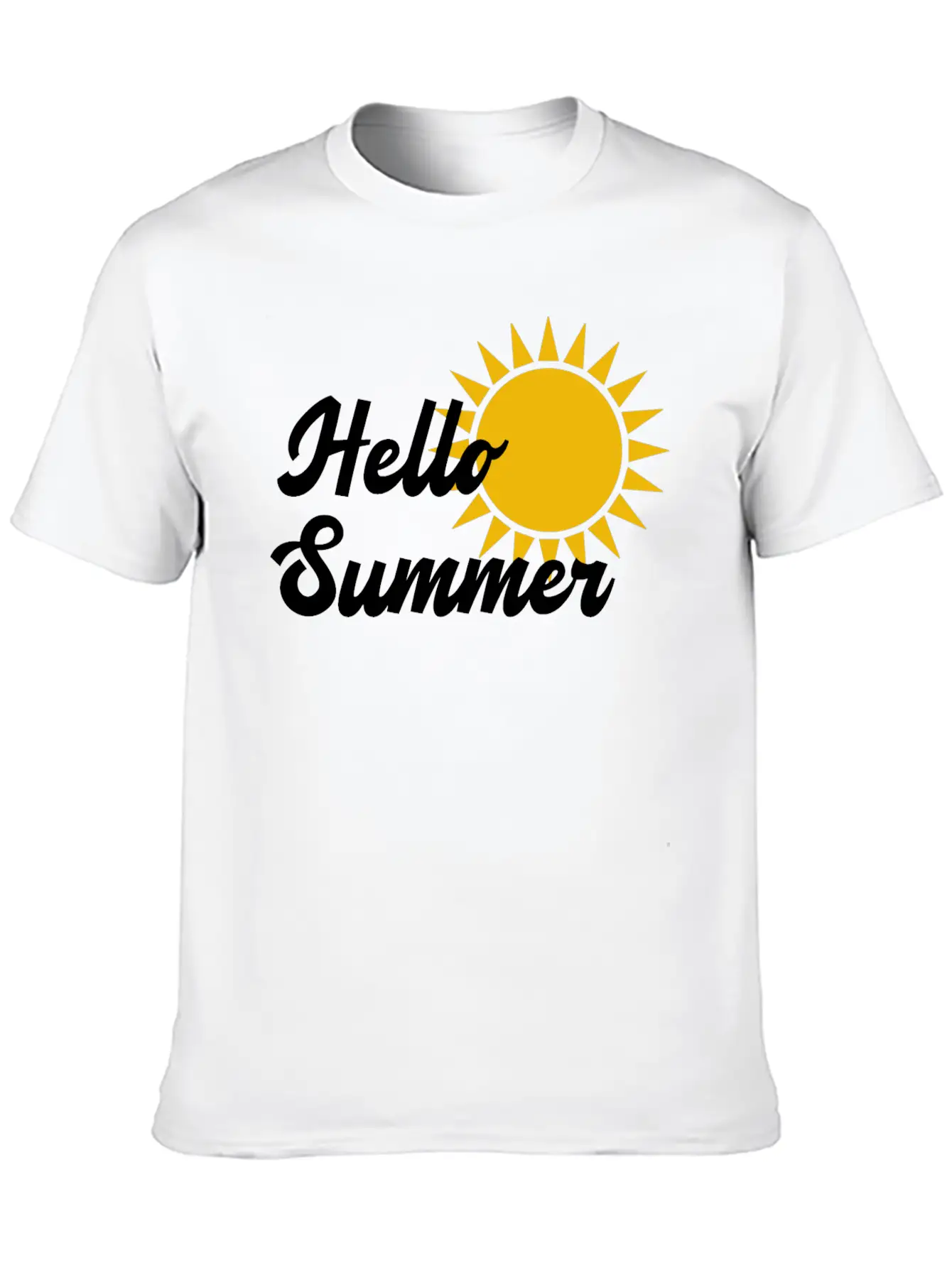 Hello Summer Stylish Everyday T-Shirt – Unisex Basic Cotton Tee
