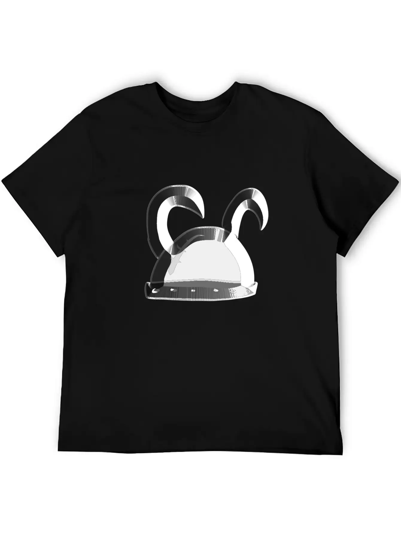 Helmet Metallic Icon Hat Knight Basic Graphic T-Shirt – Daily Comfort In Soft Cotton
