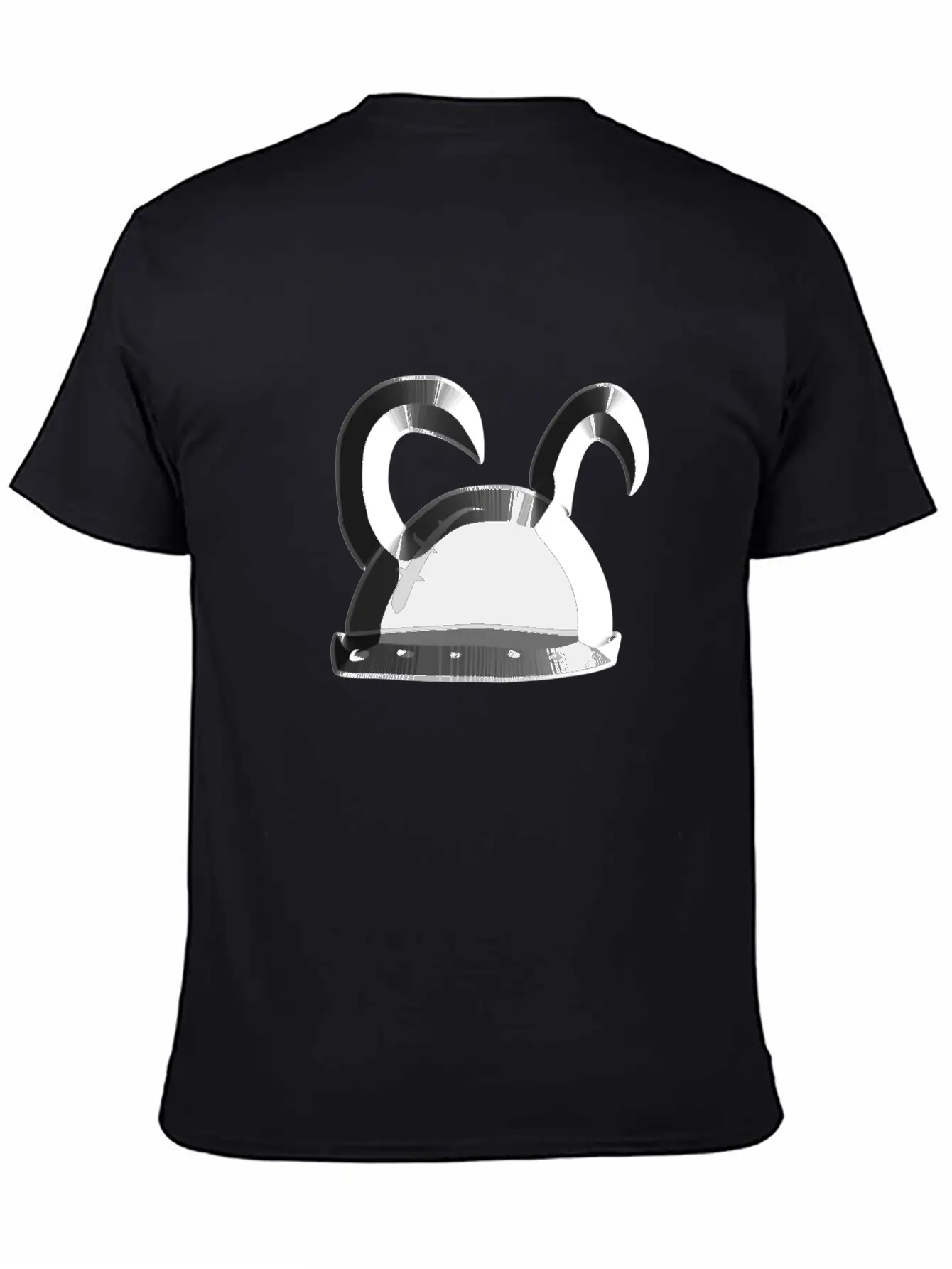Helmet Metallic Icon Hat Knight Basic Graphic T-Shirt – Daily Comfort In Soft Cotton