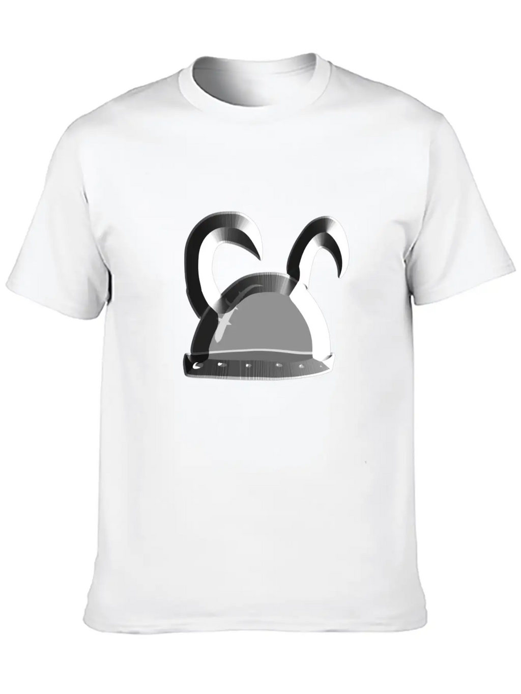 Helmet Metallic Icon Hat Knight Basic Graphic T-Shirt – Daily Comfort In Soft Cotton