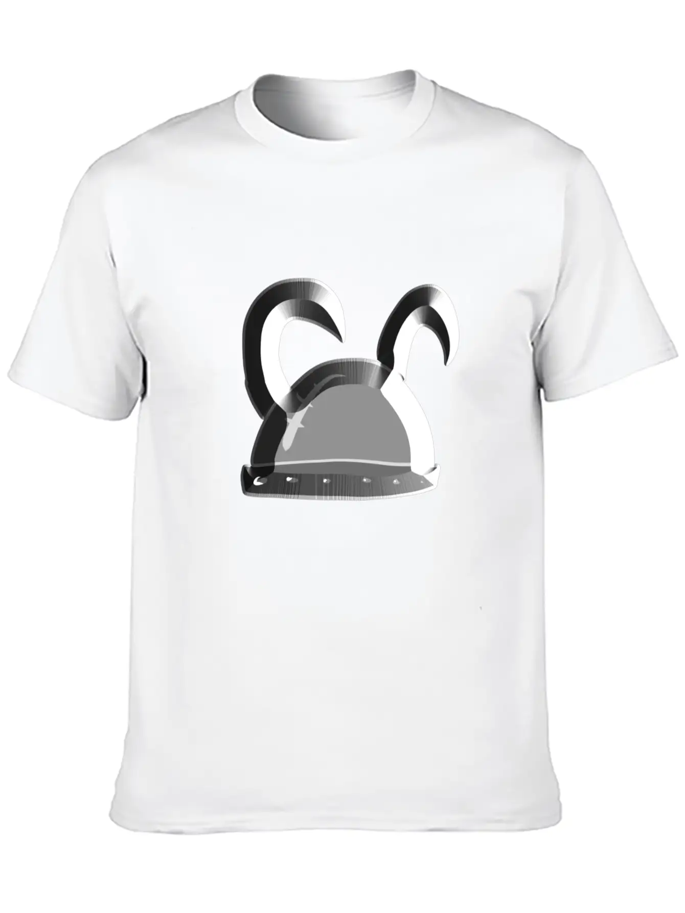 Helmet Metallic Icon Hat Knight Basic Graphic T-Shirt – Daily Comfort In Soft Cotton
