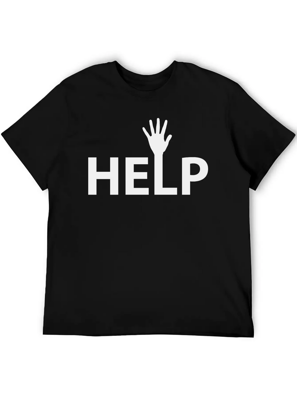 Help Typography Basic Graphic T-Shirt – Daily Comfort In Soft Cotton