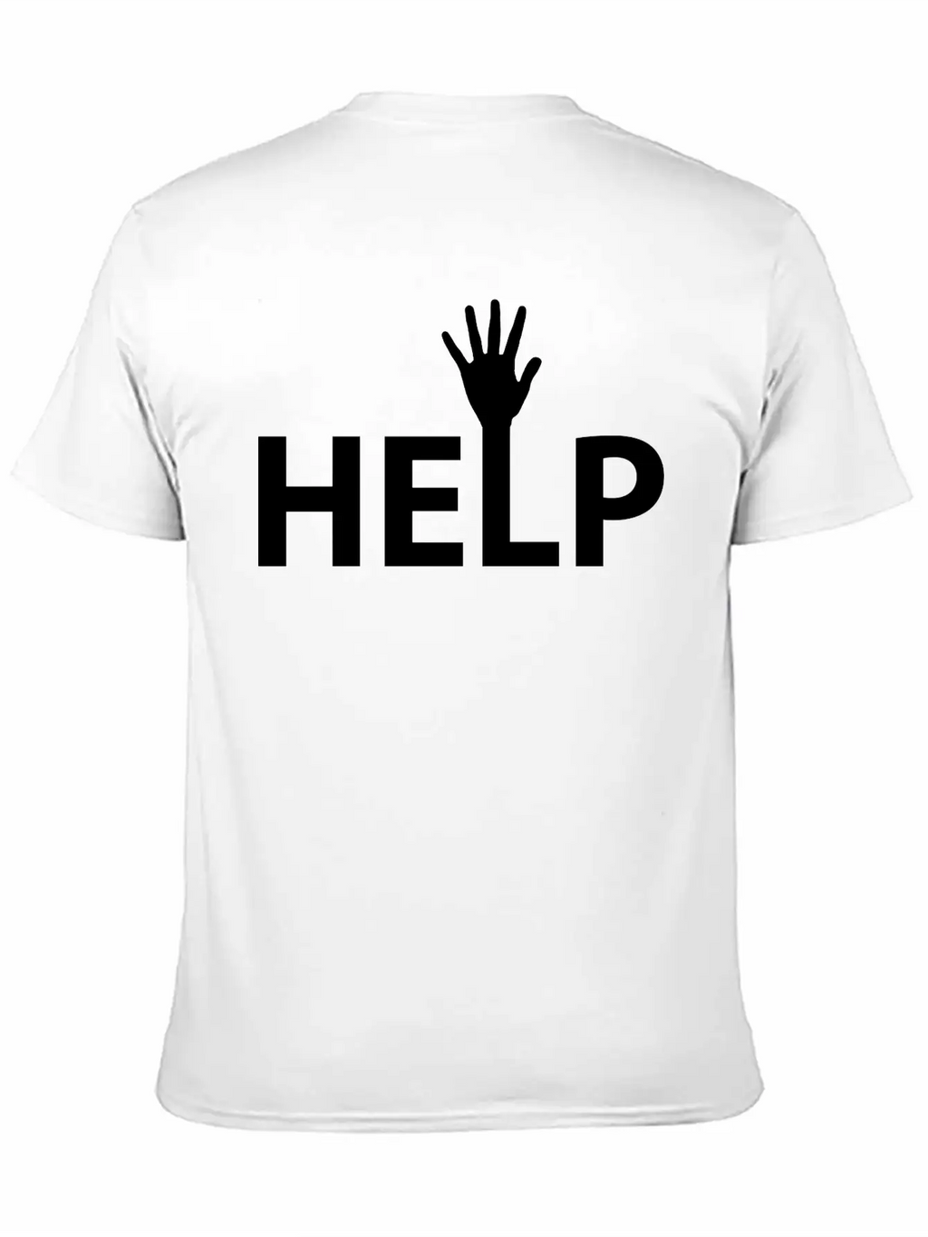Help Typography Basic Graphic T-Shirt – Daily Comfort In Soft Cotton