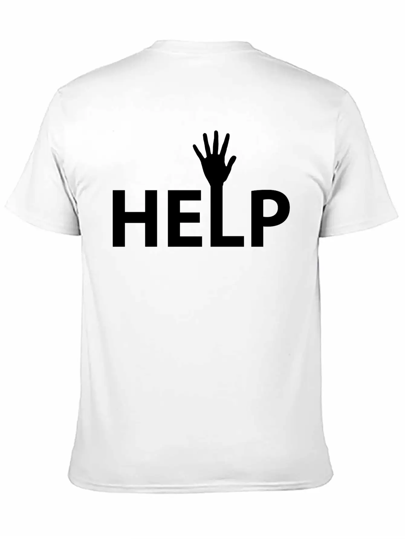 Help Typography Basic Graphic T-Shirt – Daily Comfort In Soft Cotton