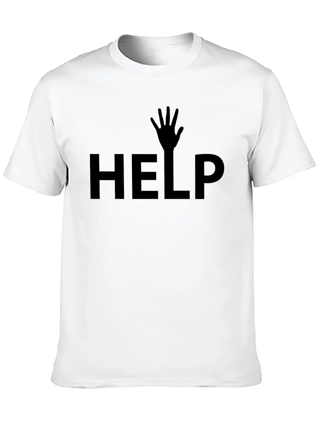Help Typography Basic Graphic T-Shirt – Daily Comfort In Soft Cotton