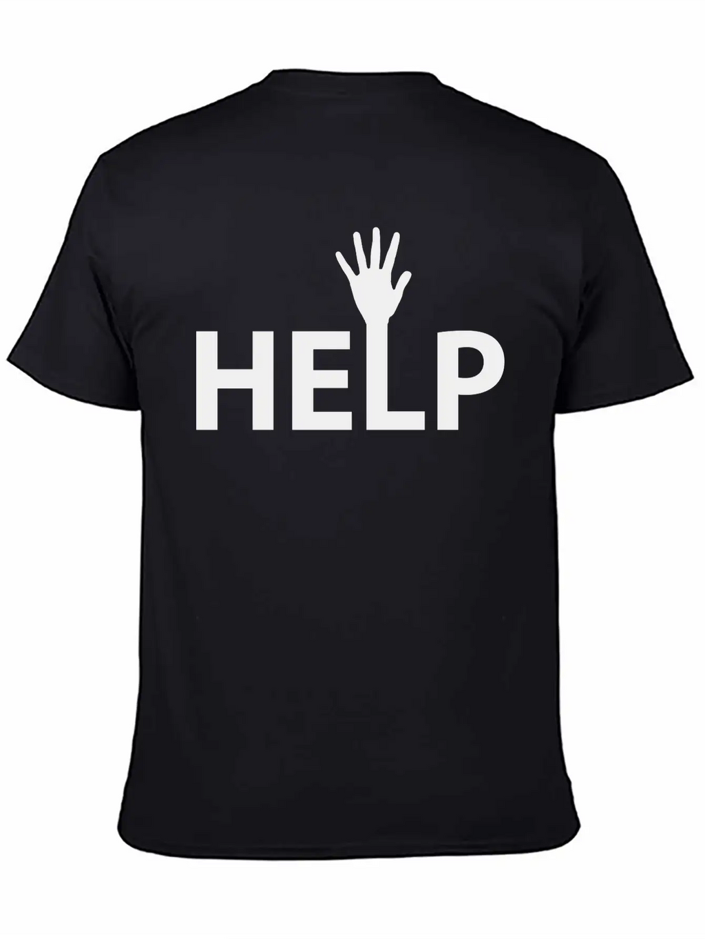Help Typography Basic Graphic T-Shirt – Daily Comfort In Soft Cotton