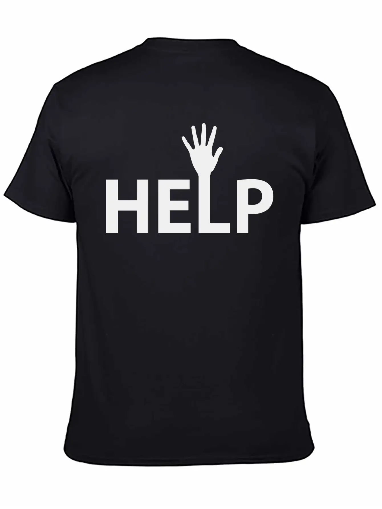 Help Typography Basic Graphic T-Shirt – Daily Comfort In Soft Cotton