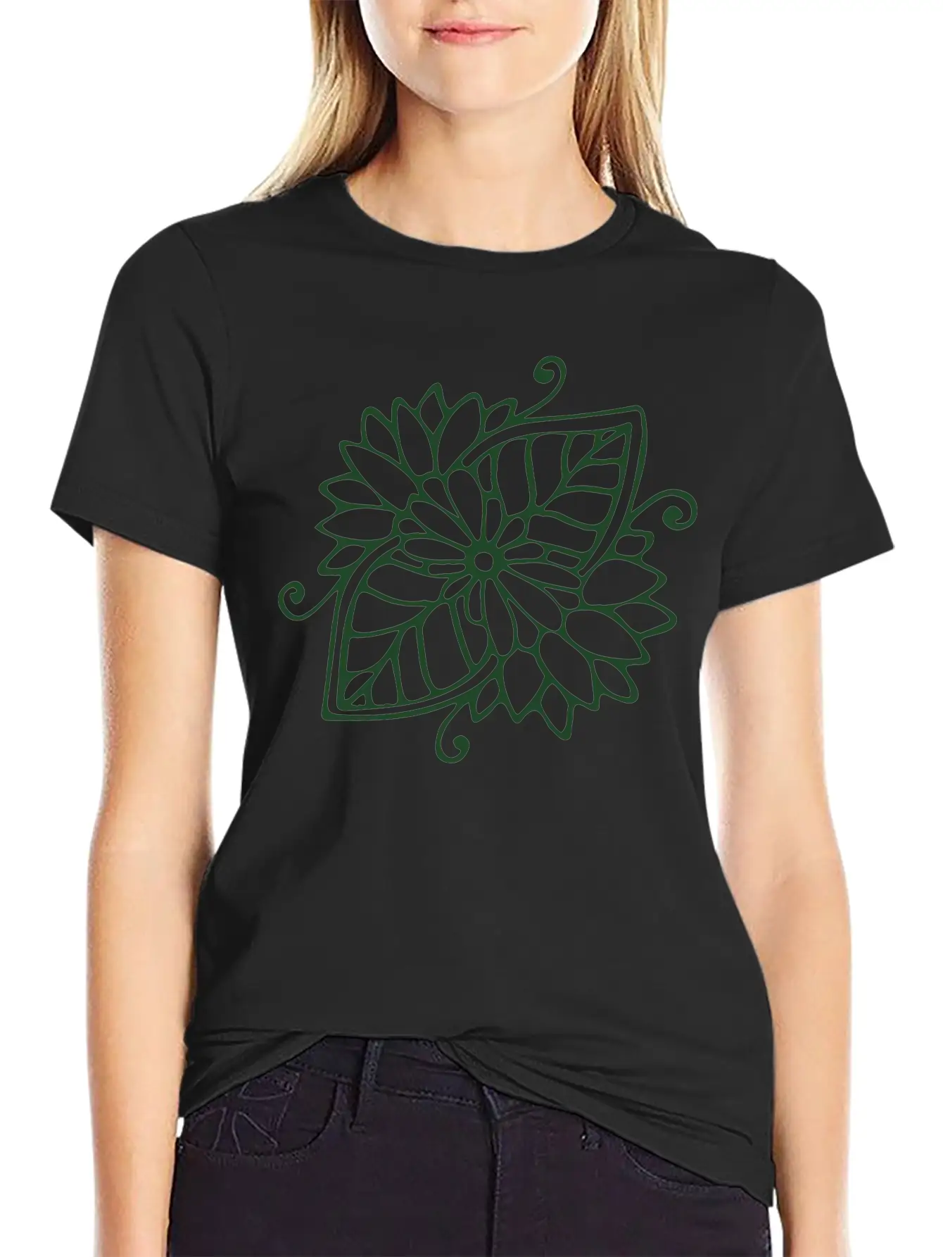 Henna Tattoo Leaf Unisex Casual T-Shirt – Clean Design For Daily Comfort