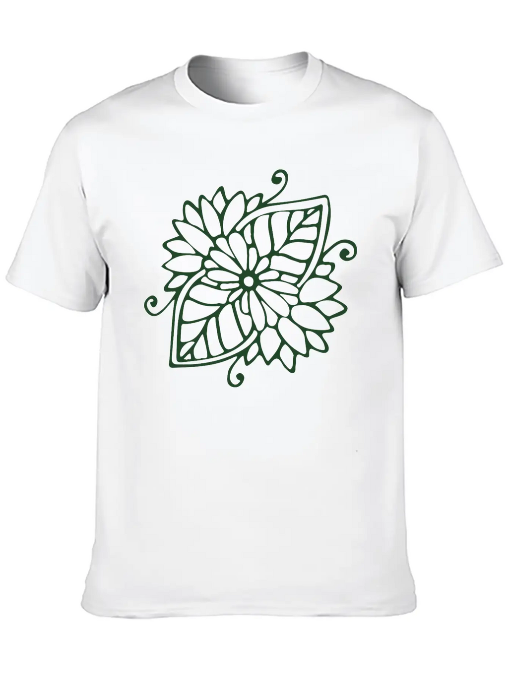 Henna Tattoo Leaf Unisex Casual T-Shirt – Clean Design For Daily Comfort