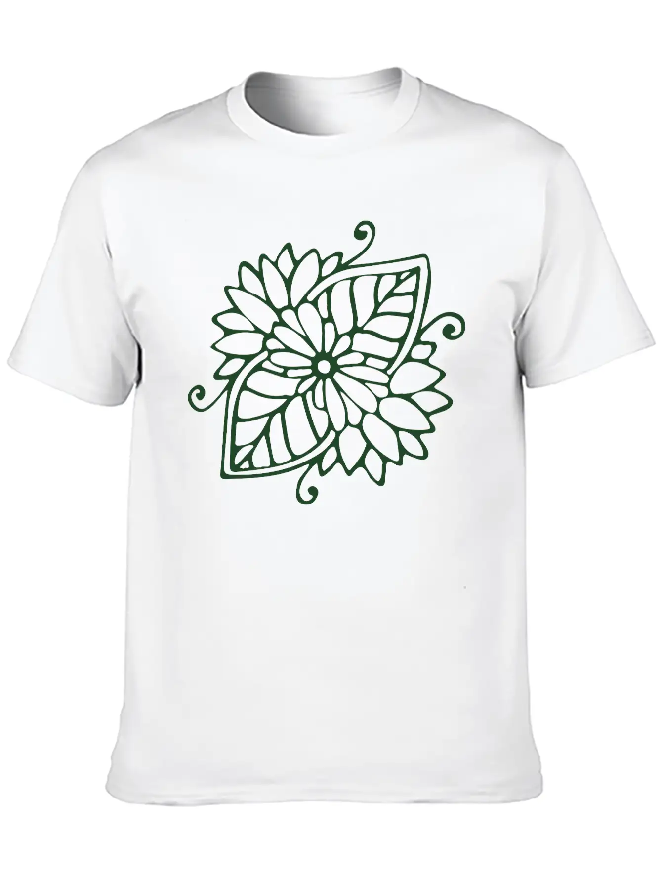 Henna Tattoo Leaf Unisex Casual T-Shirt – Clean Design For Daily Comfort