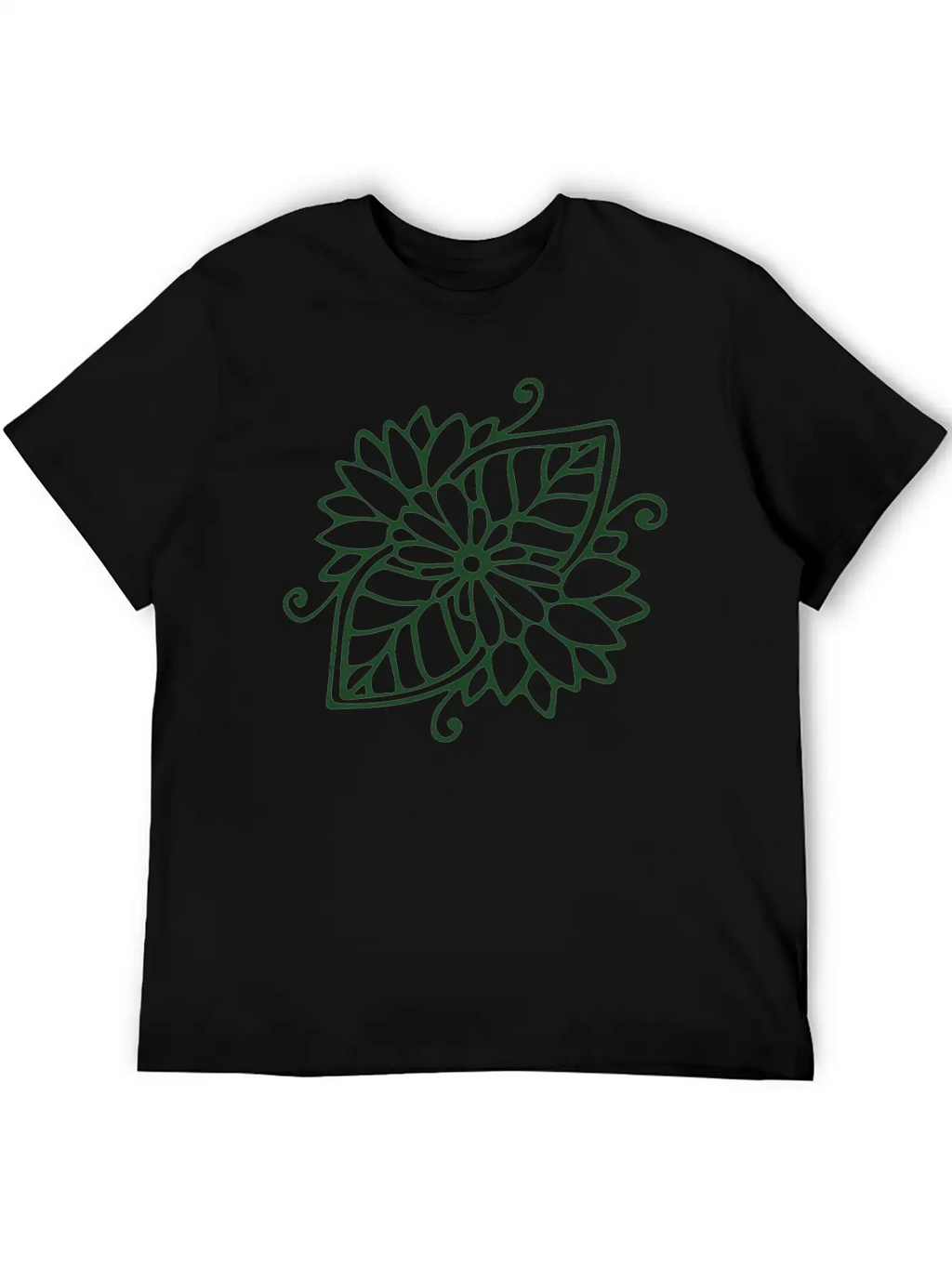 Henna Tattoo Leaf Unisex Casual T-Shirt – Clean Design For Daily Comfort