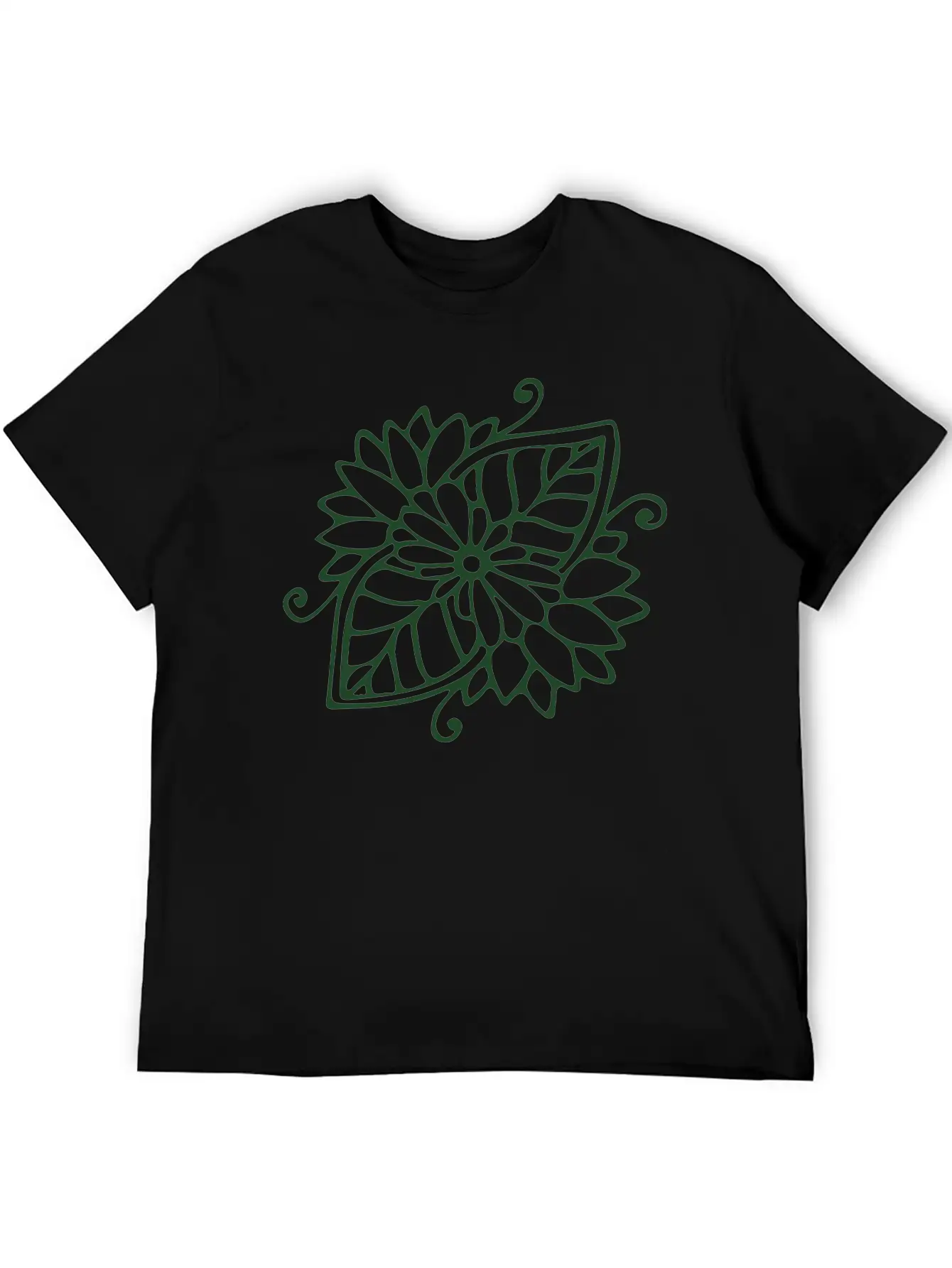 Henna Tattoo Leaf Unisex Casual T-Shirt – Clean Design For Daily Comfort