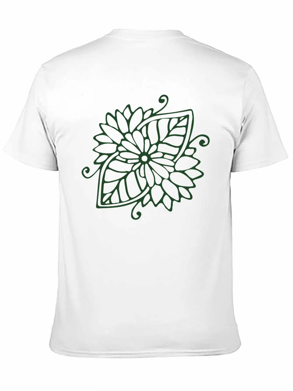Henna Tattoo Leaf Unisex Casual T-Shirt – Clean Design For Daily Comfort
