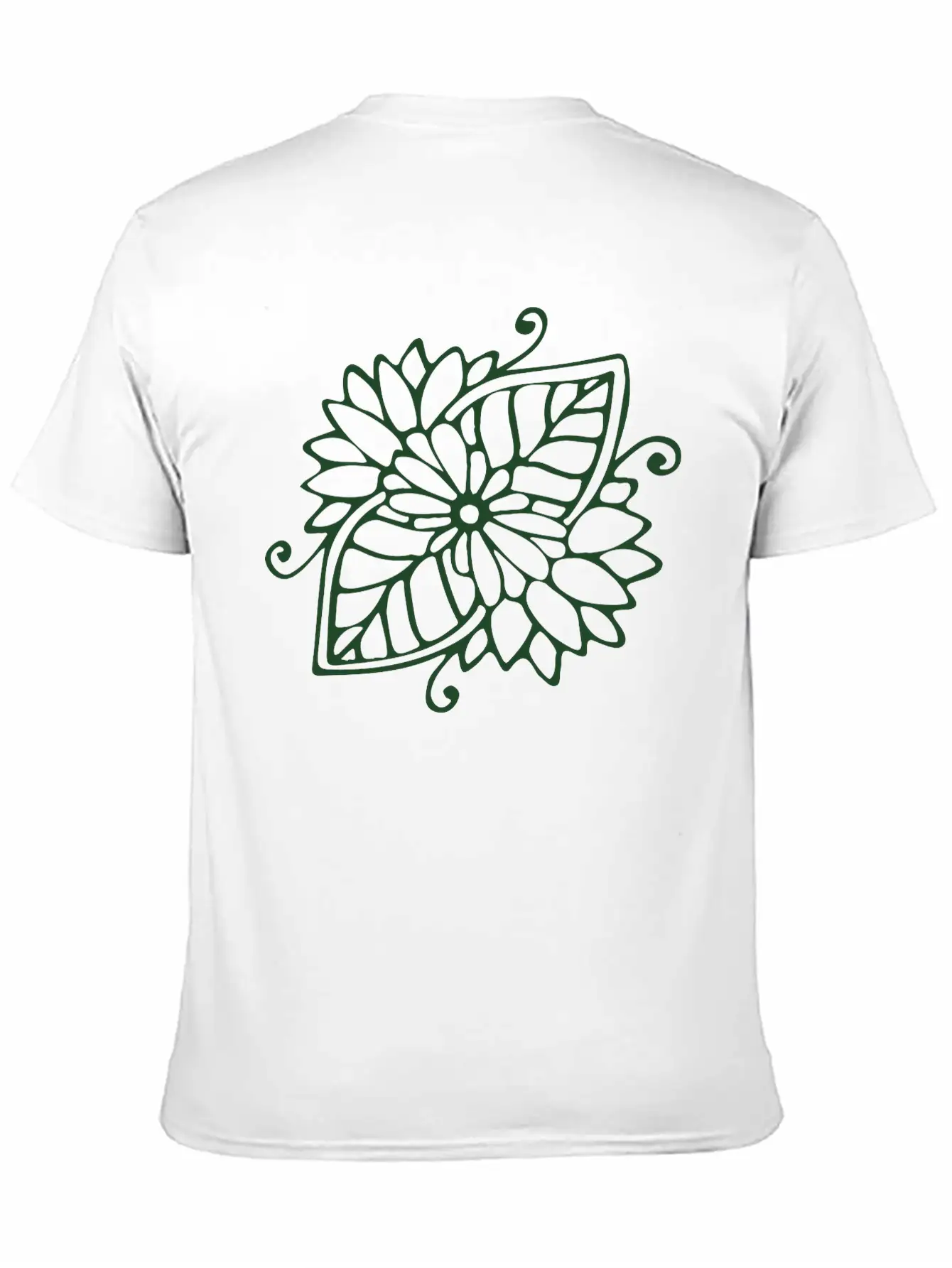 Henna Tattoo Leaf Unisex Casual T-Shirt – Clean Design For Daily Comfort