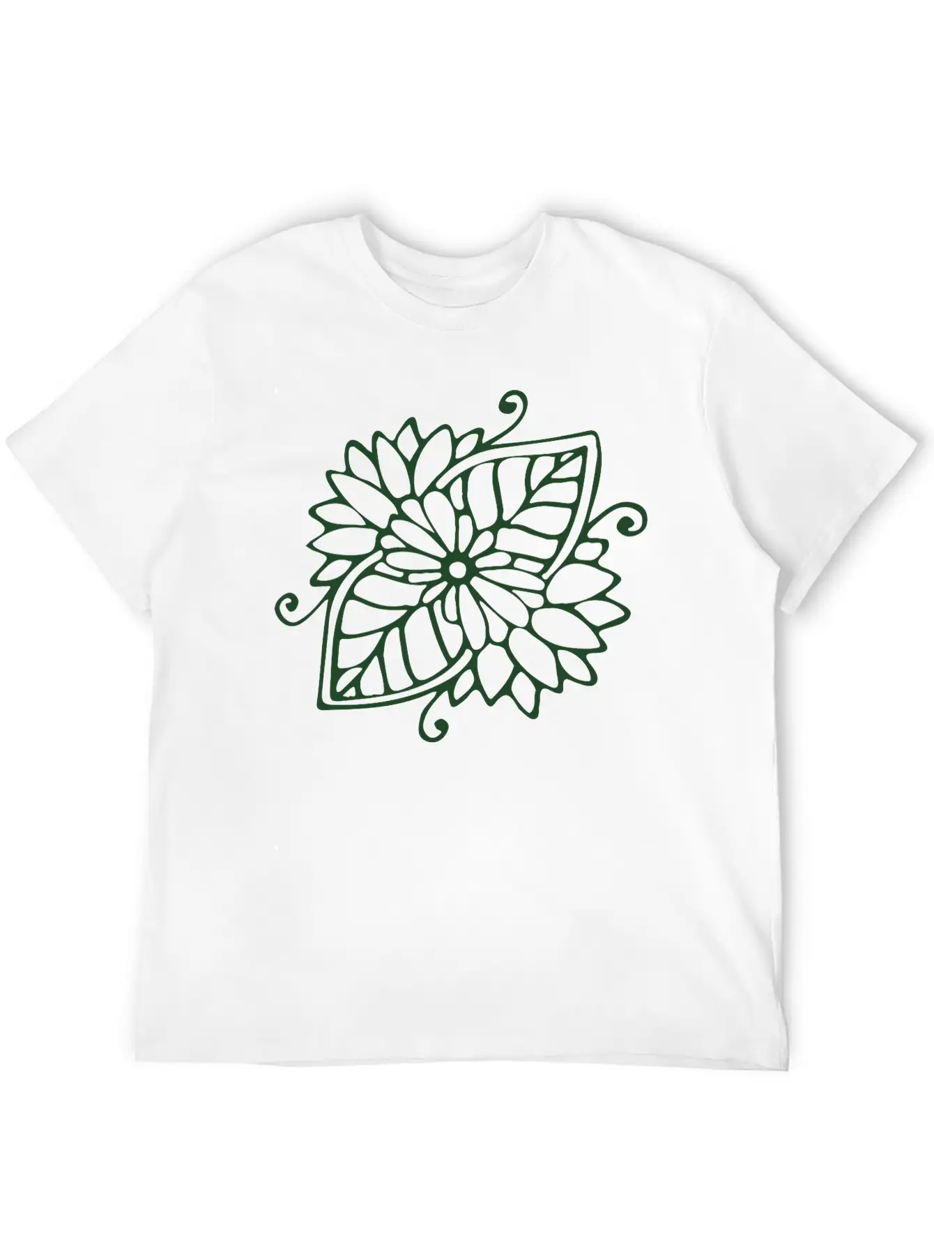 Henna Tattoo Leaf Unisex Casual T-Shirt – Clean Design For Daily Comfort