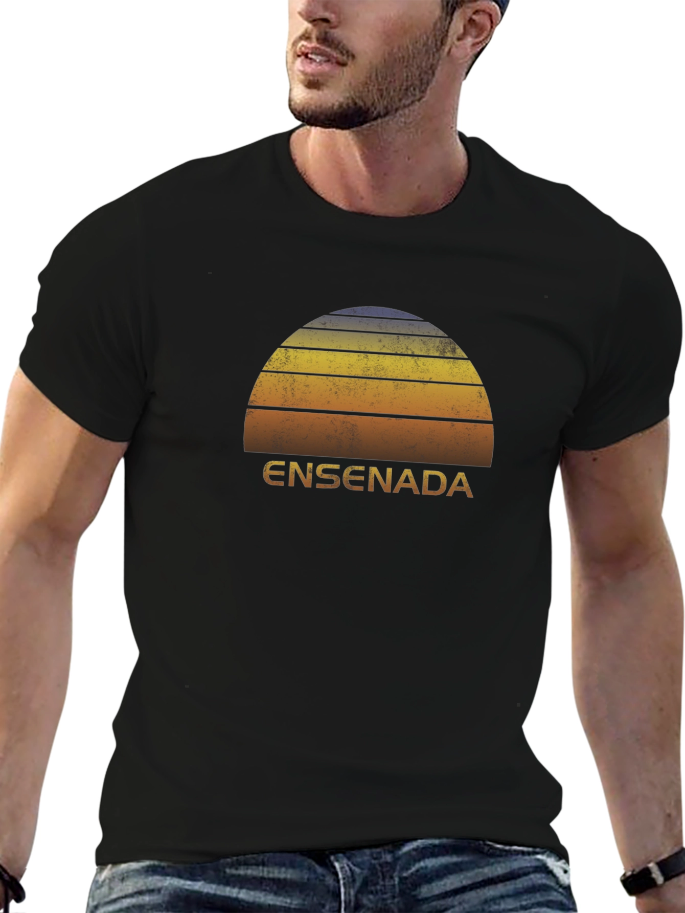 Ensenada Retro Sunset T-Shirt - Vintage Style