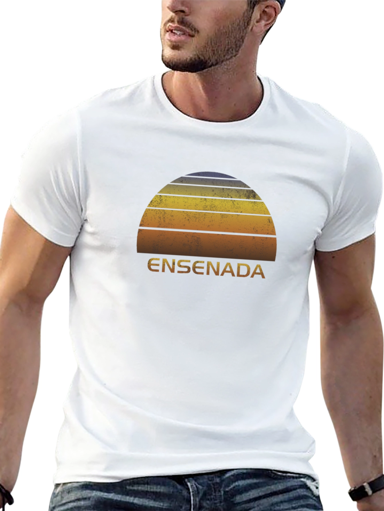 Ensenada Retro Sunset T-Shirt - Vintage Style
