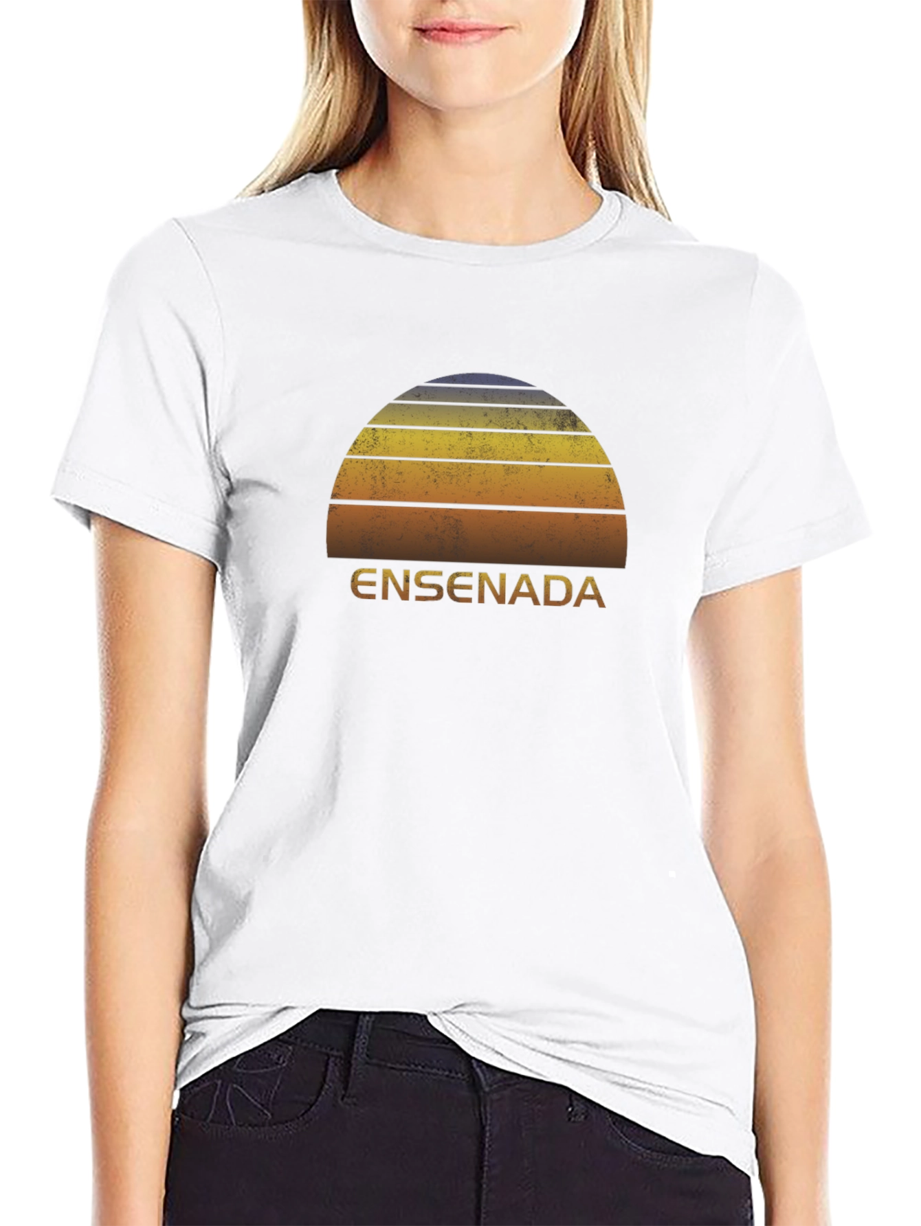 Ensenada Retro Sunset T-Shirt - Vintage Style