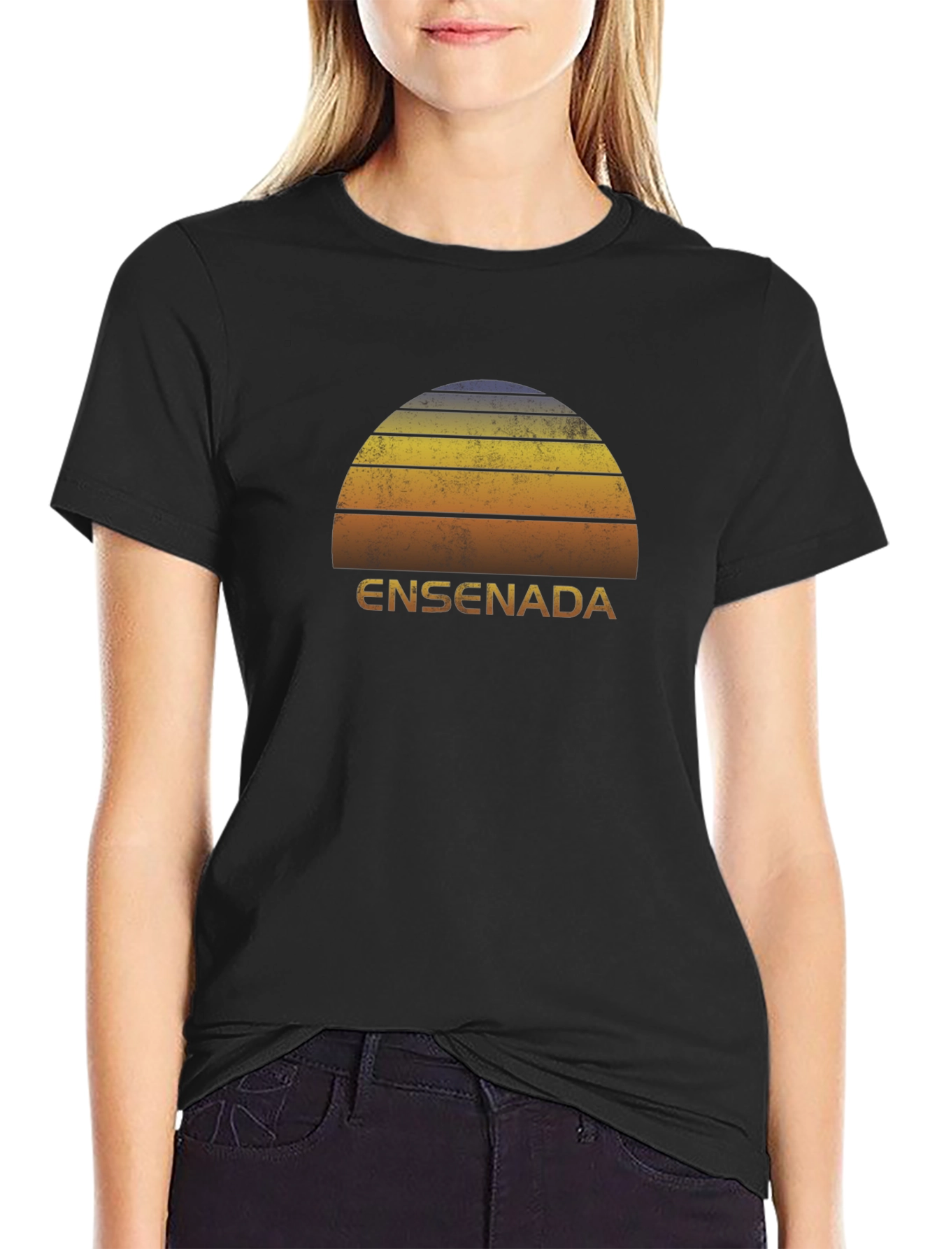 Ensenada Retro Sunset T-Shirt - Vintage Style