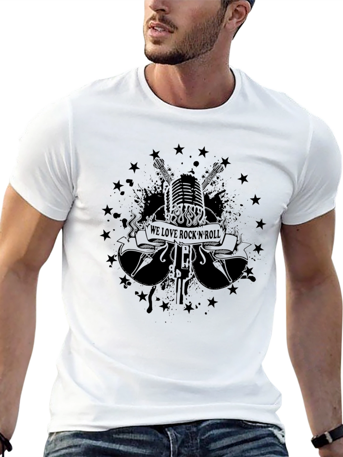 Rock N Roll Graphic Tee - Vintage Music Shirt