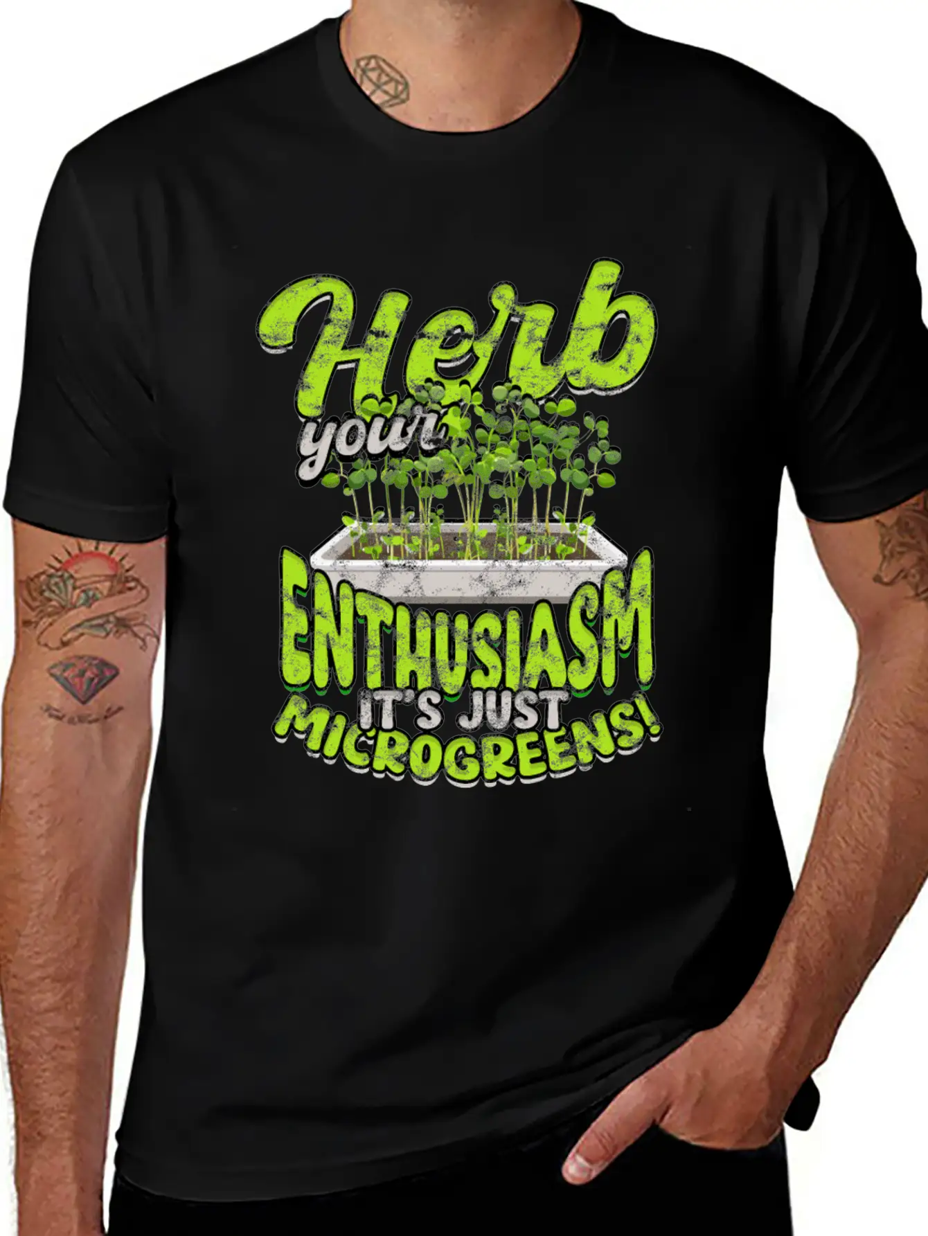 Herb Your Enthusiasm, It's Just Microgreens! Classic Cotton Tee – Unisex Comfort For Any Season