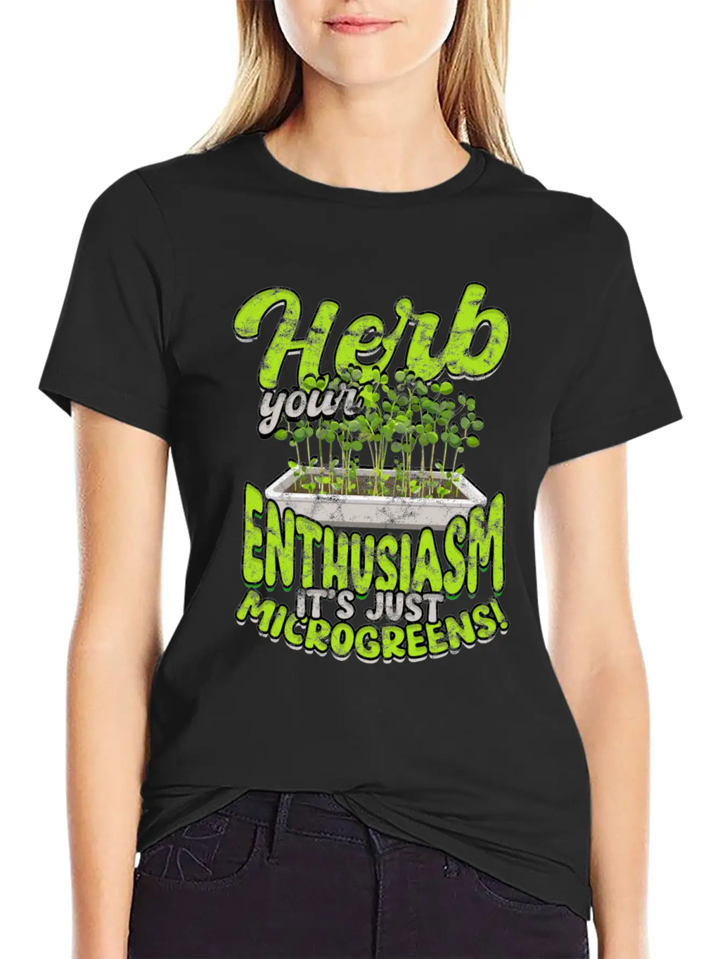 Herb Your Enthusiasm, It's Just Microgreens! Classic Cotton Tee – Unisex Comfort For Any Season