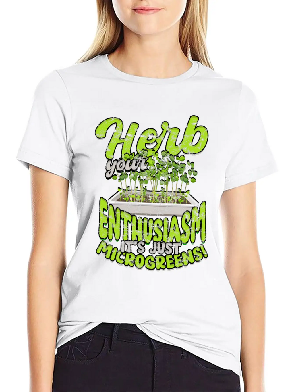 Herb Your Enthusiasm, It's Just Microgreens! Classic Cotton Tee – Unisex Comfort For Any Season
