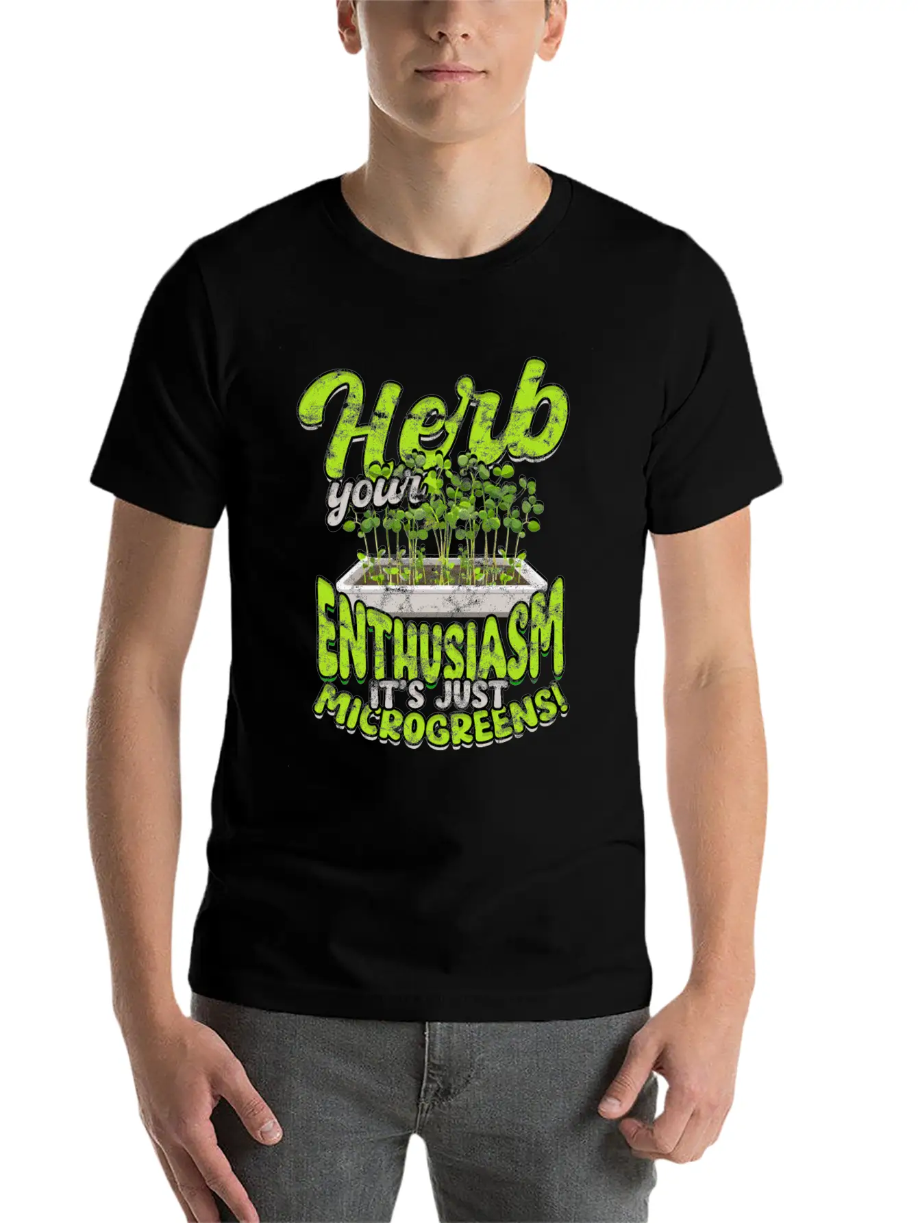 Herb Your Enthusiasm, It's Just Microgreens! Classic Cotton Tee – Unisex Comfort For Any Season