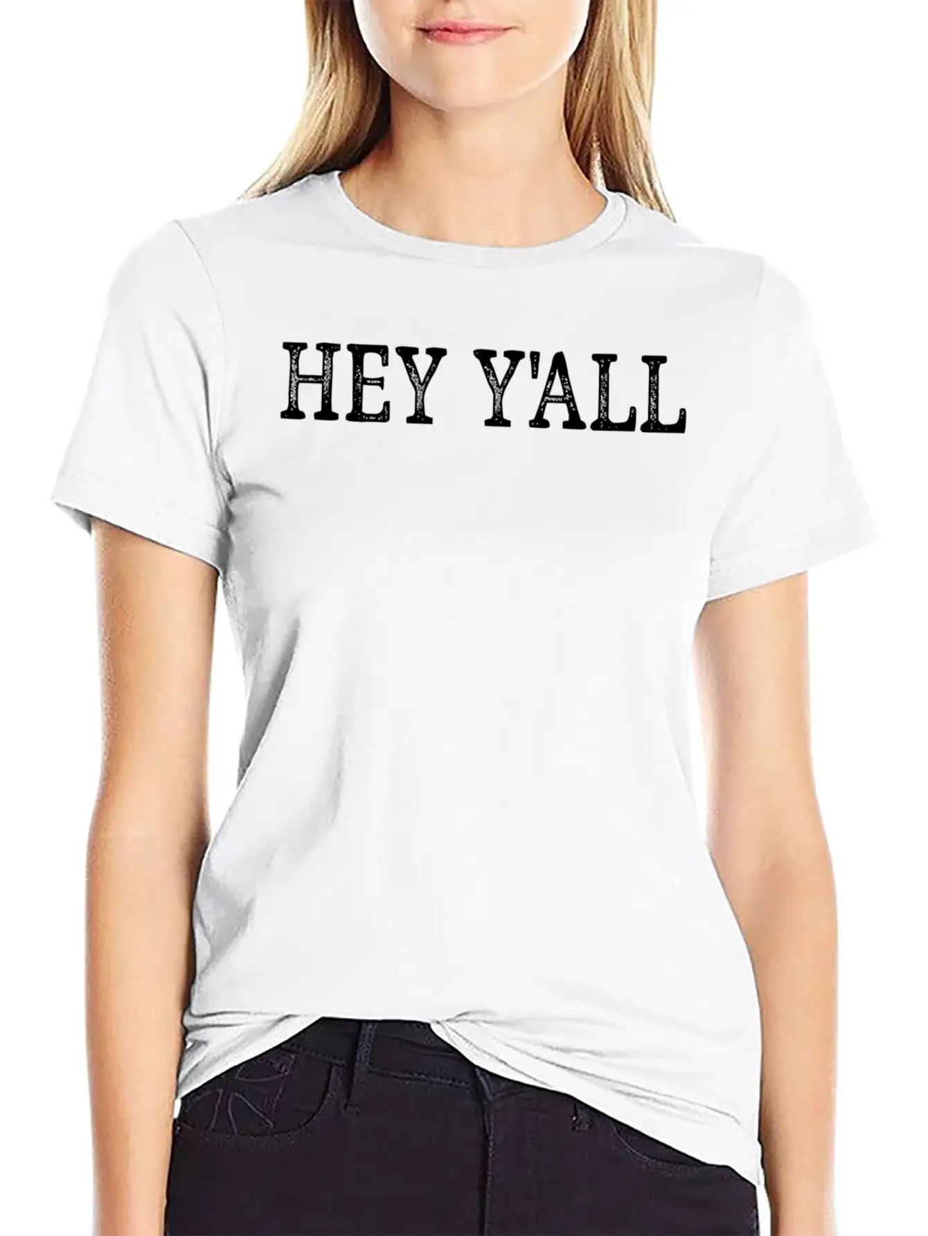 Hey Y'All - Style - Basic Graphic T-Shirt – Daily Comfort In Soft Cotton