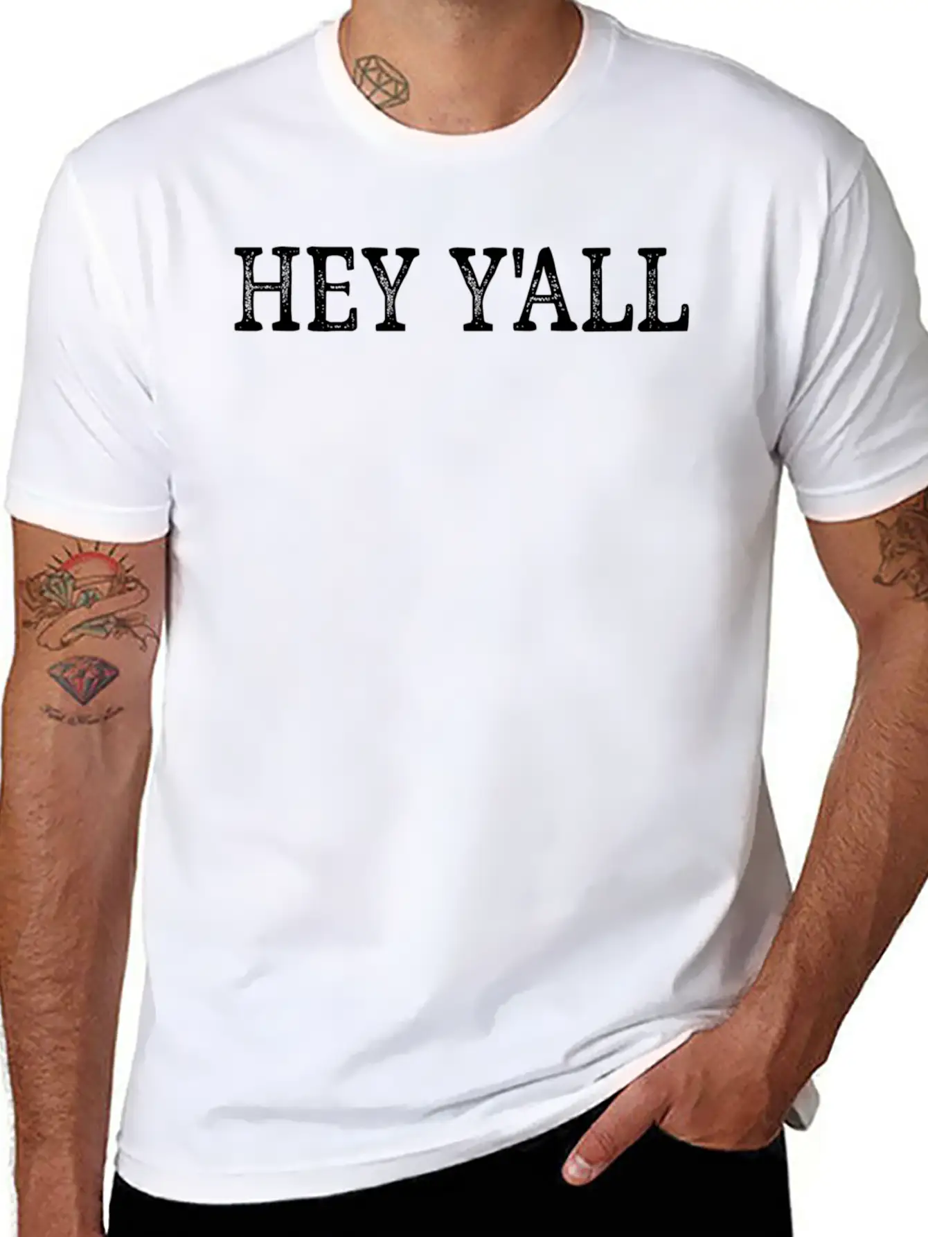 Hey Y'All - Style - Basic Graphic T-Shirt – Daily Comfort In Soft Cotton