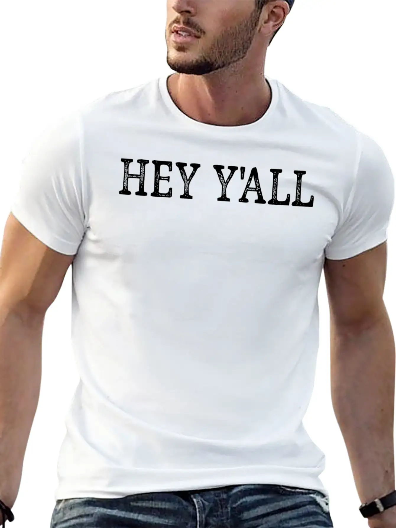 Hey Y'All - Style - Basic Graphic T-Shirt – Daily Comfort In Soft Cotton