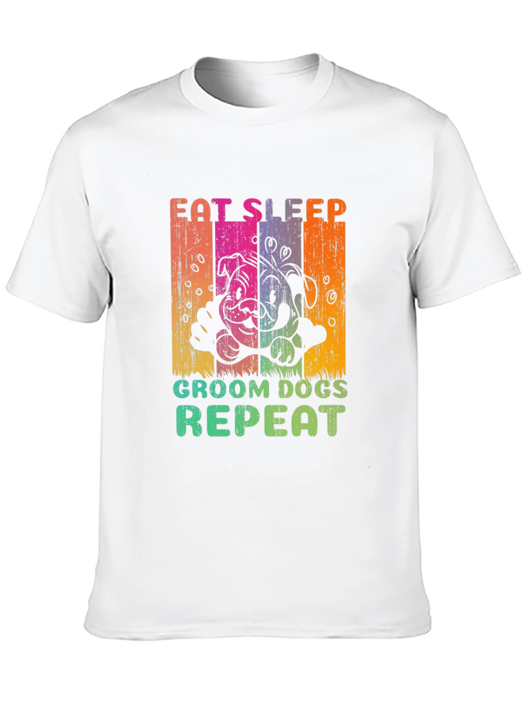Eat Sleep Groom Dogs Repeat Graphic Tee