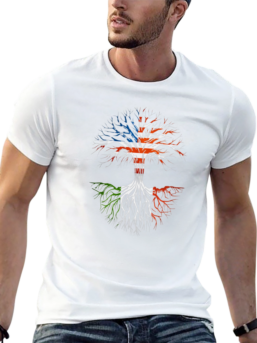 USA Italian Roots T-Shirt - Black