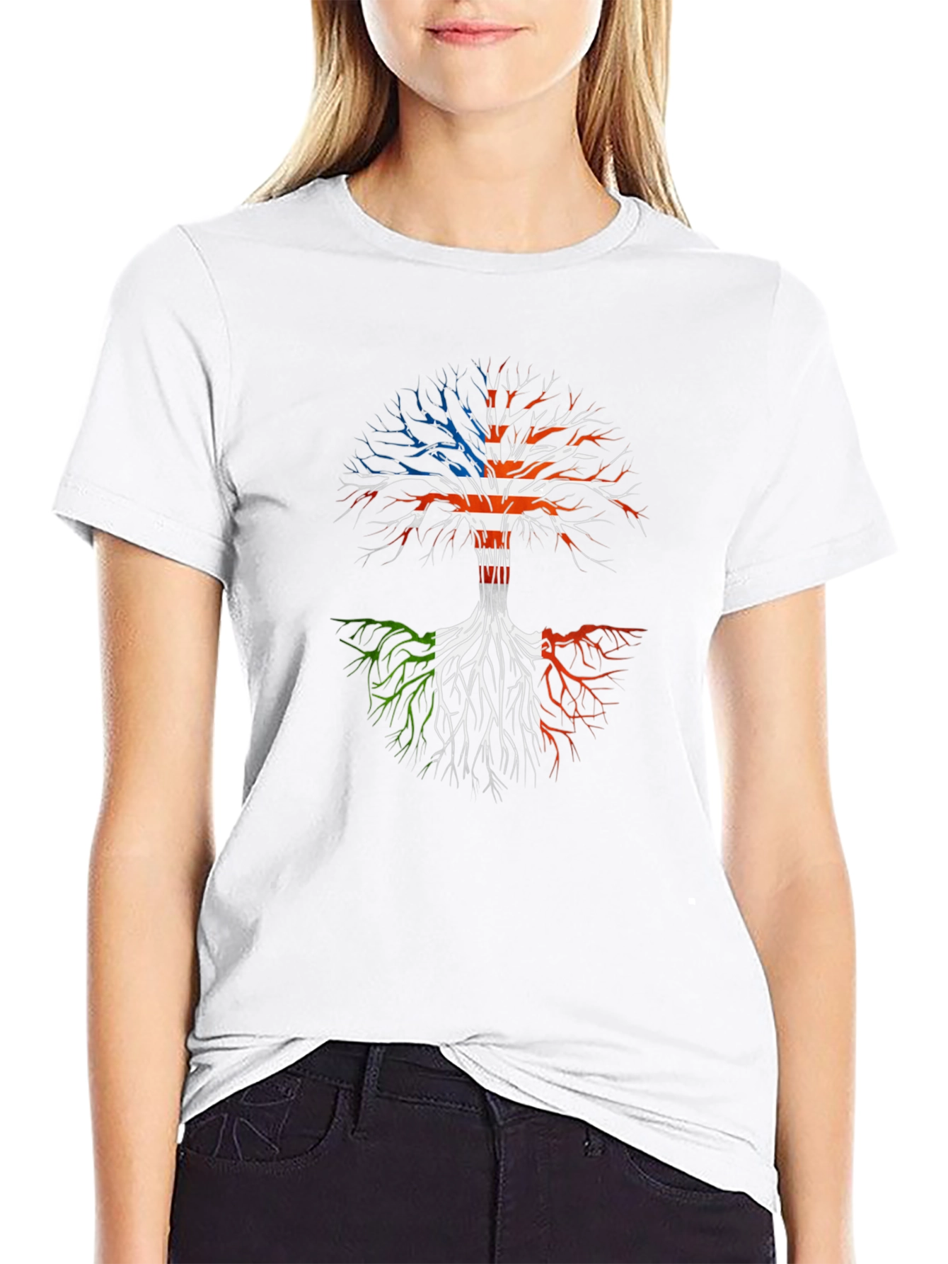 USA Italian Roots T-Shirt - Black