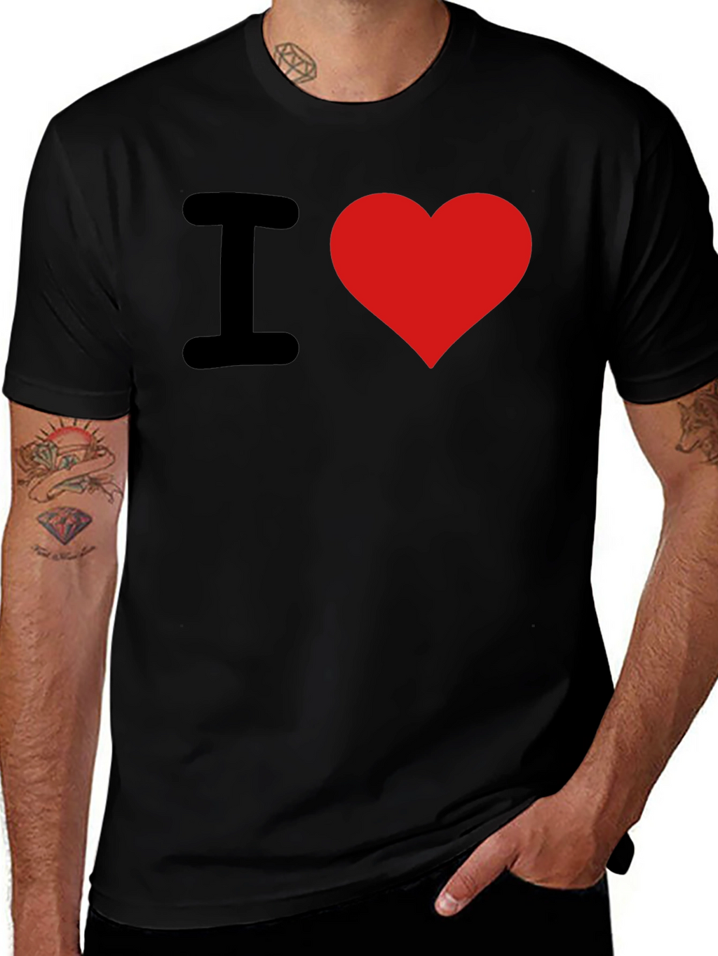 I Heart Graphic T-Shirt - Black