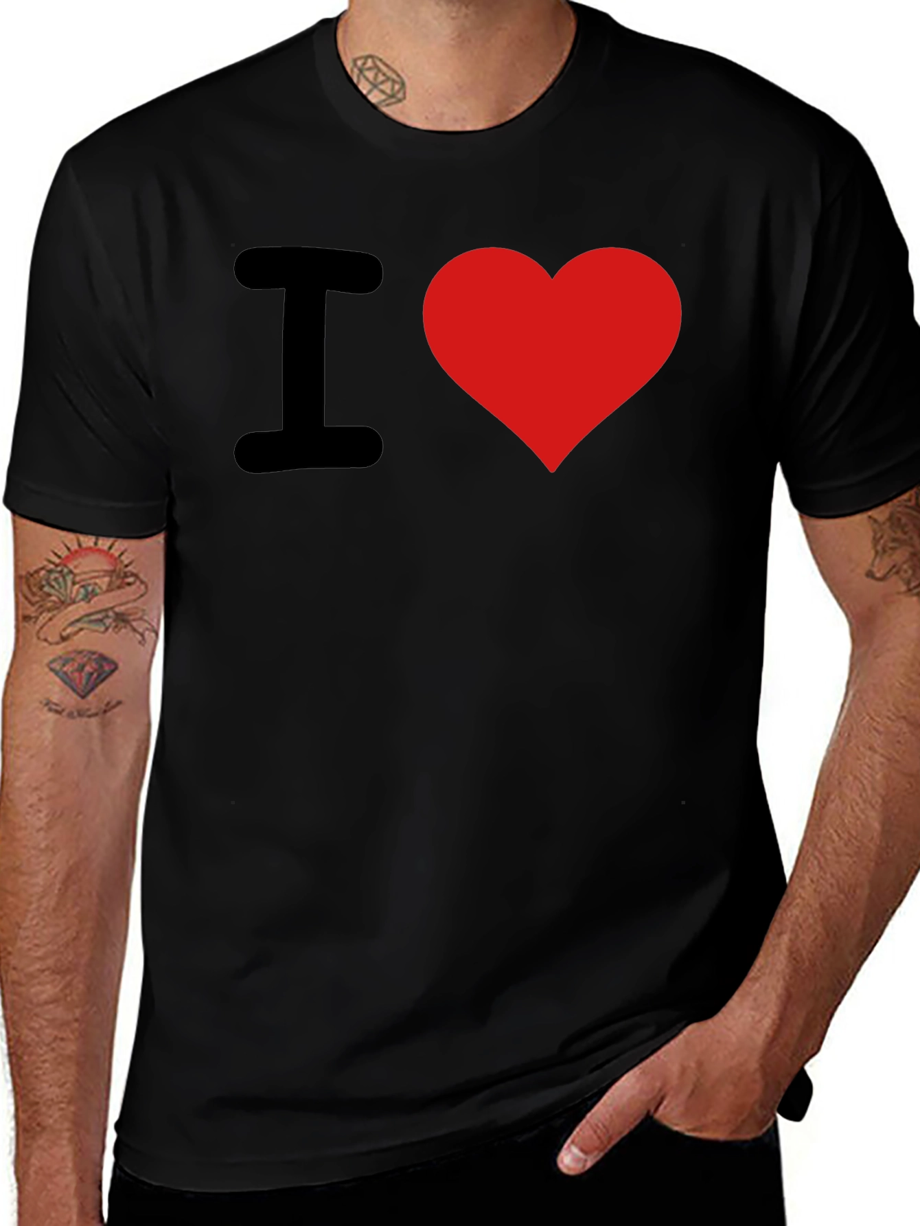 I Heart Graphic T-Shirt - Black