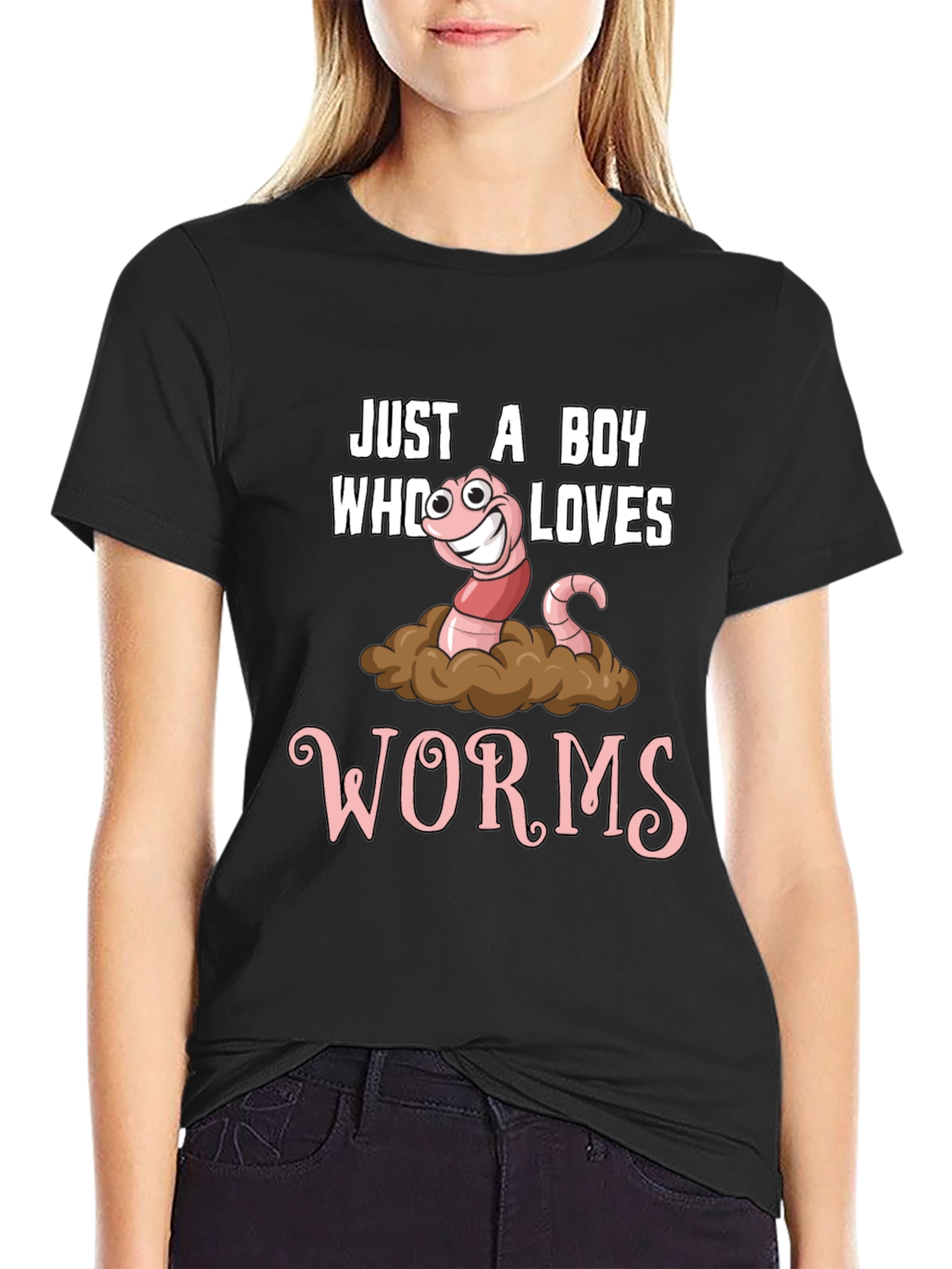 Just a Boy Who Loves Worms Graphic Tee