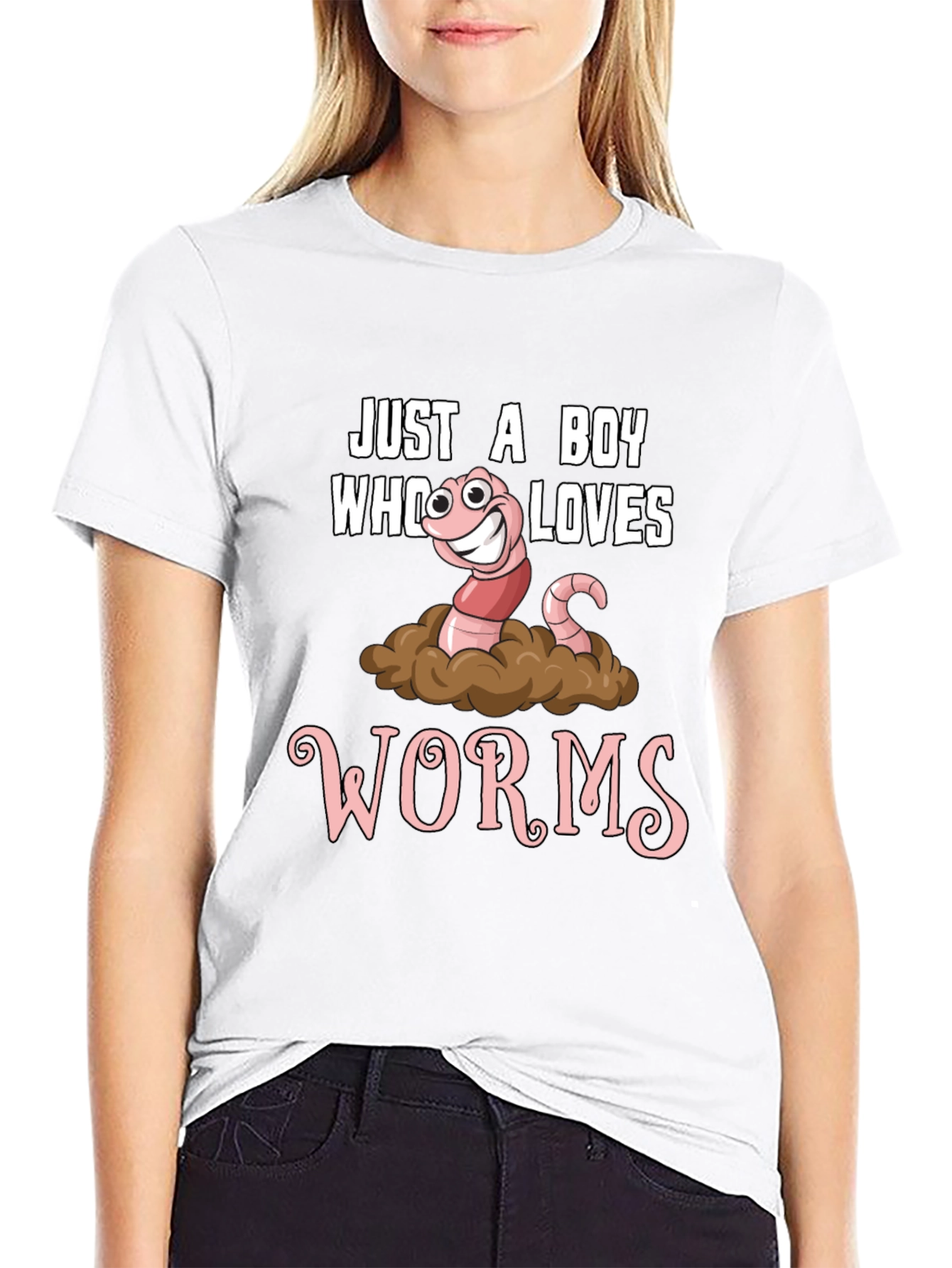 Just a Boy Who Loves Worms Graphic Tee