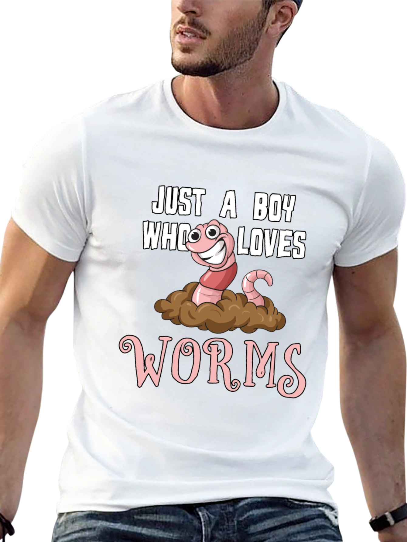 Just a Boy Who Loves Worms Graphic Tee