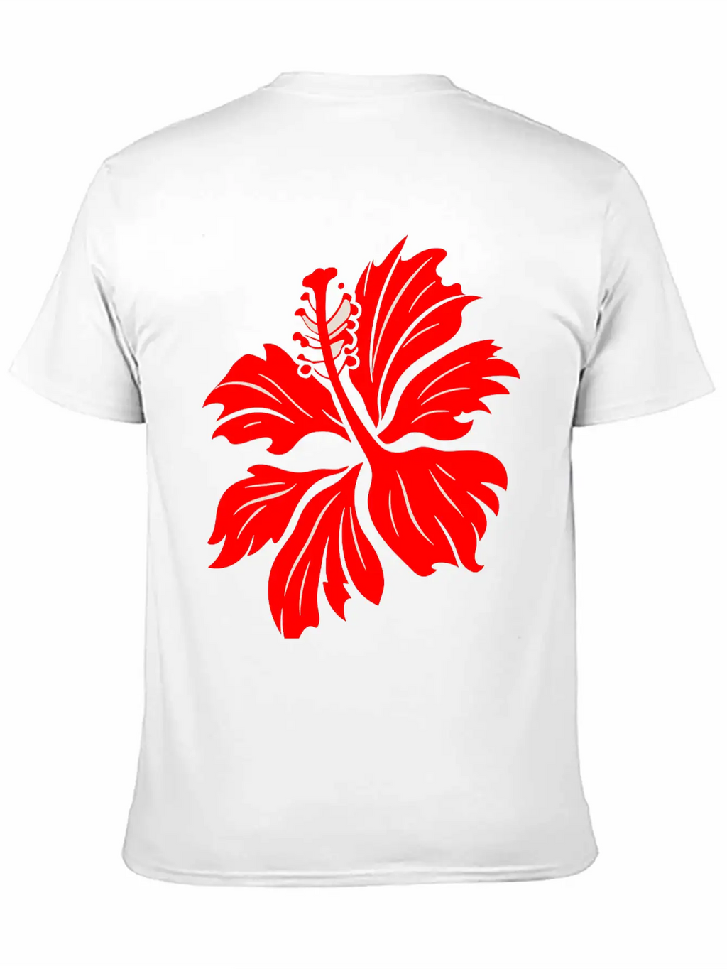 Hibiscus Flower Vector Two Colors Breathable Soft Cotton T-Shirt – Timeless Casual Look