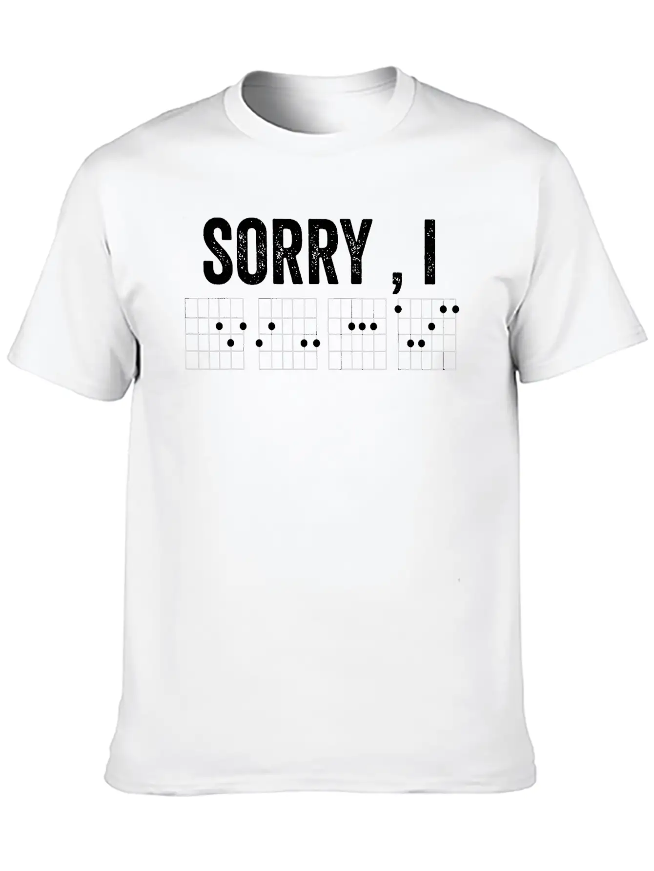 Hidden Message Sorry I Dgaf Chords Guitar Timeless Short Sleeve Tee – Comfy And Minimalist Design