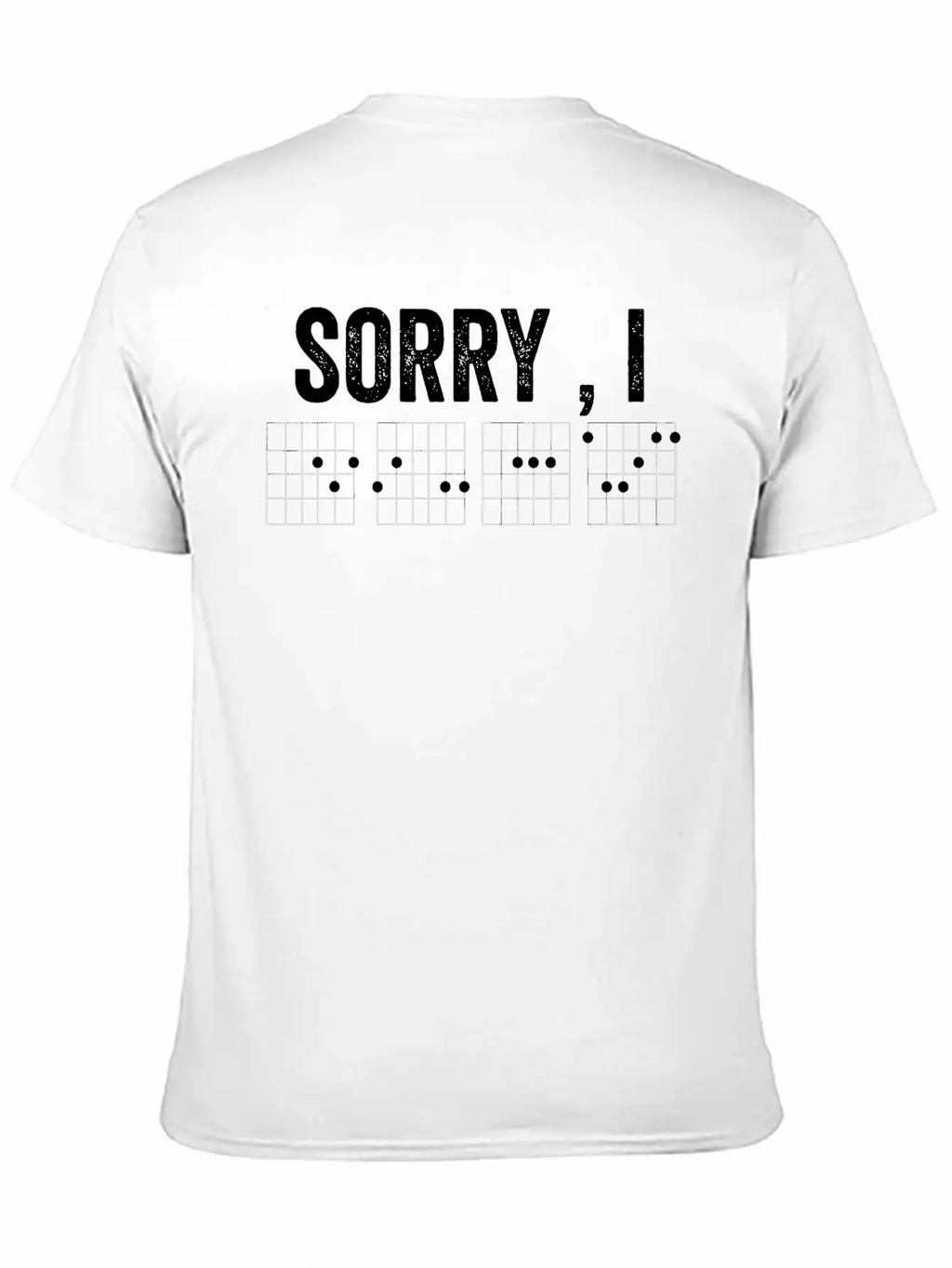 Hidden Message Sorry I Dgaf Chords Guitar Timeless Short Sleeve Tee – Comfy And Minimalist Design