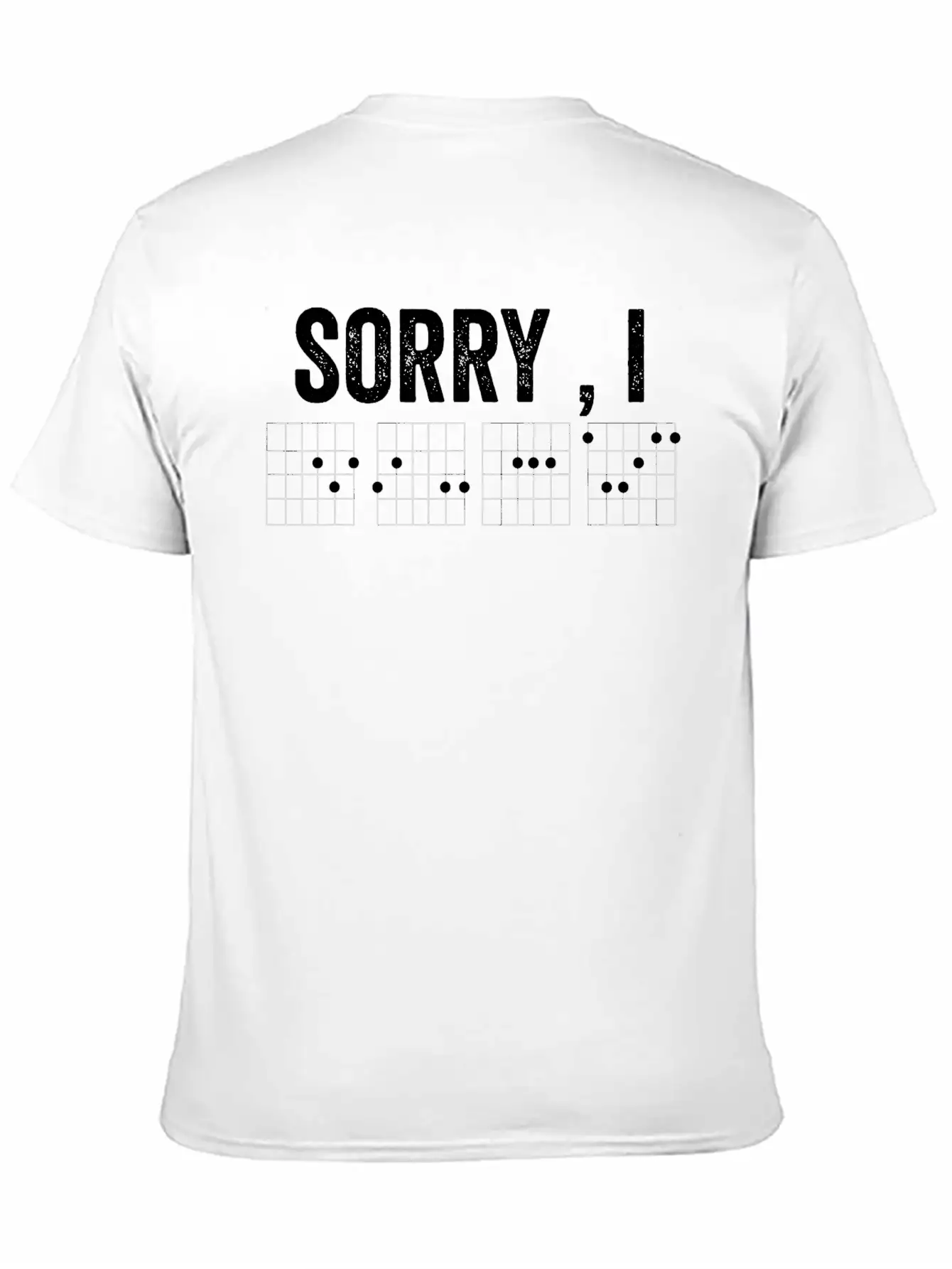 Hidden Message Sorry I Dgaf Chords Guitar Timeless Short Sleeve Tee – Comfy And Minimalist Design