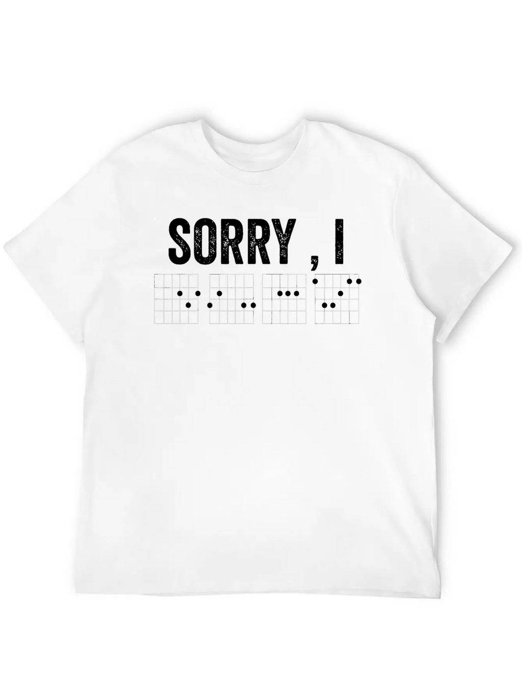 Hidden Message Sorry I Dgaf Chords Guitar Timeless Short Sleeve Tee – Comfy And Minimalist Design