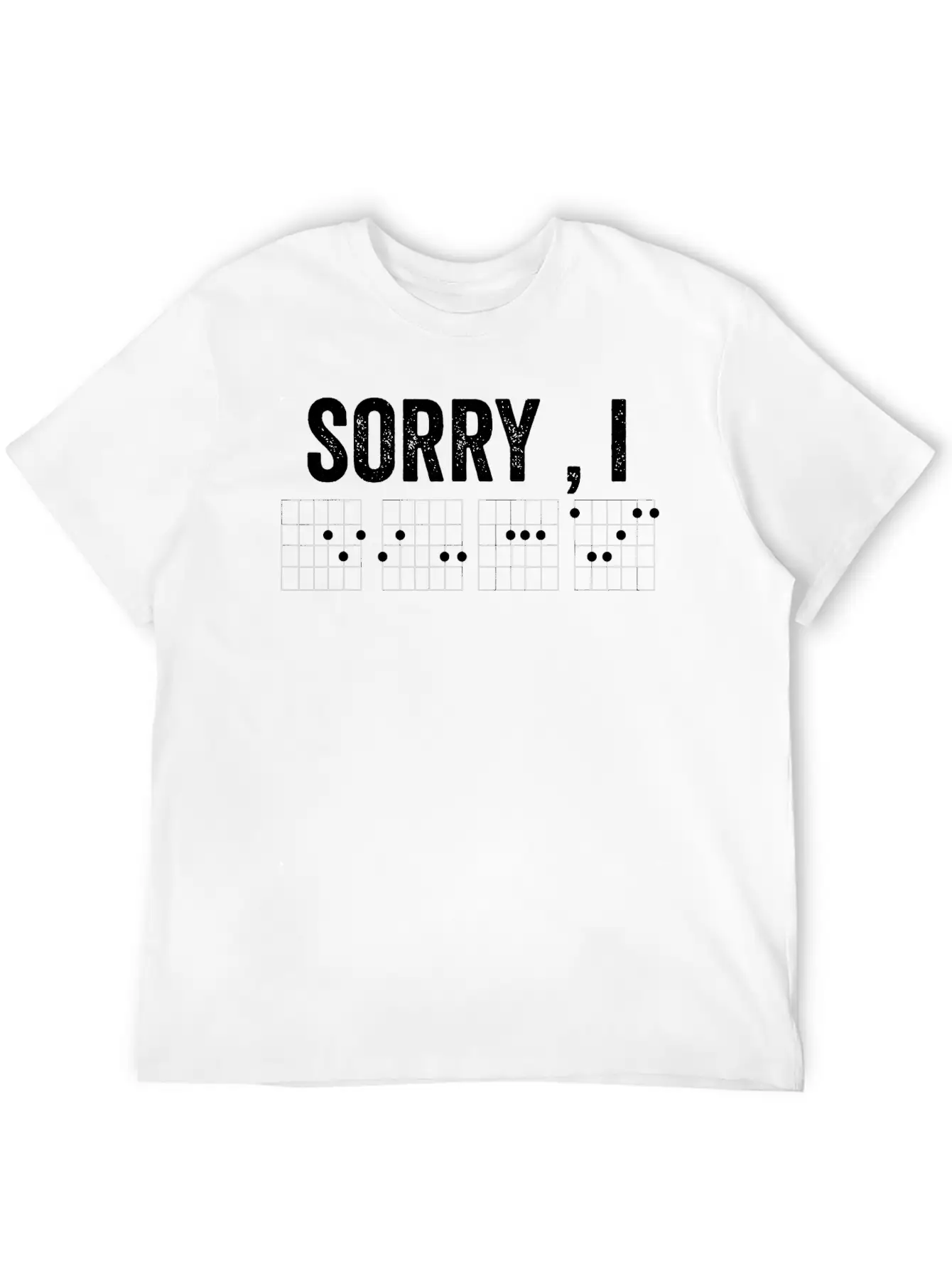 Hidden Message Sorry I Dgaf Chords Guitar Timeless Short Sleeve Tee – Comfy And Minimalist Design