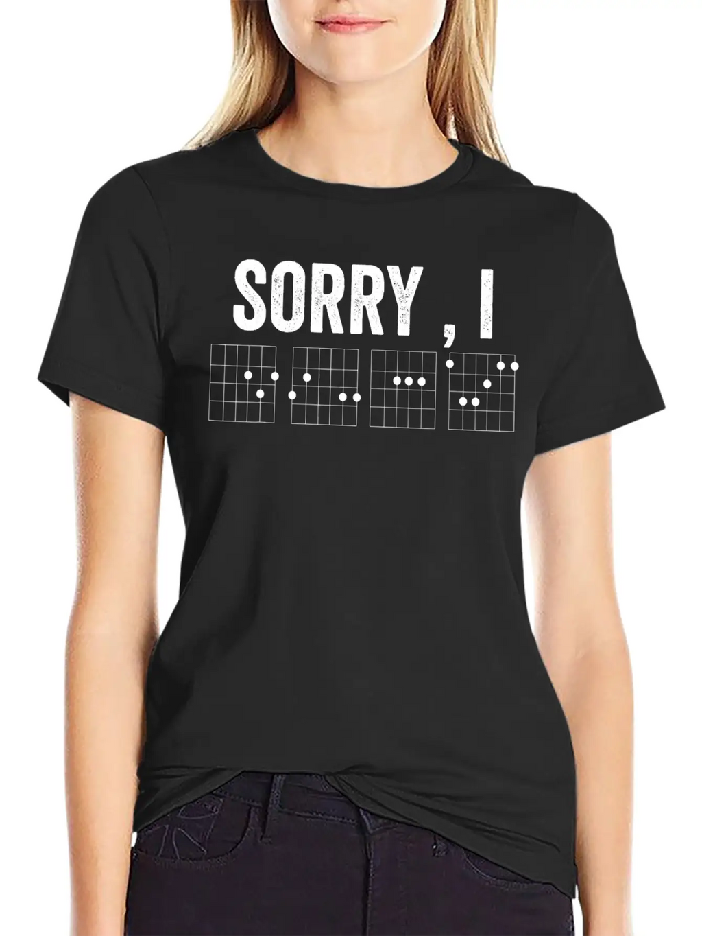 Hidden Message Sorry I Dgaf Chords Guitar Timeless Short Sleeve Tee – Comfy And Minimalist Design