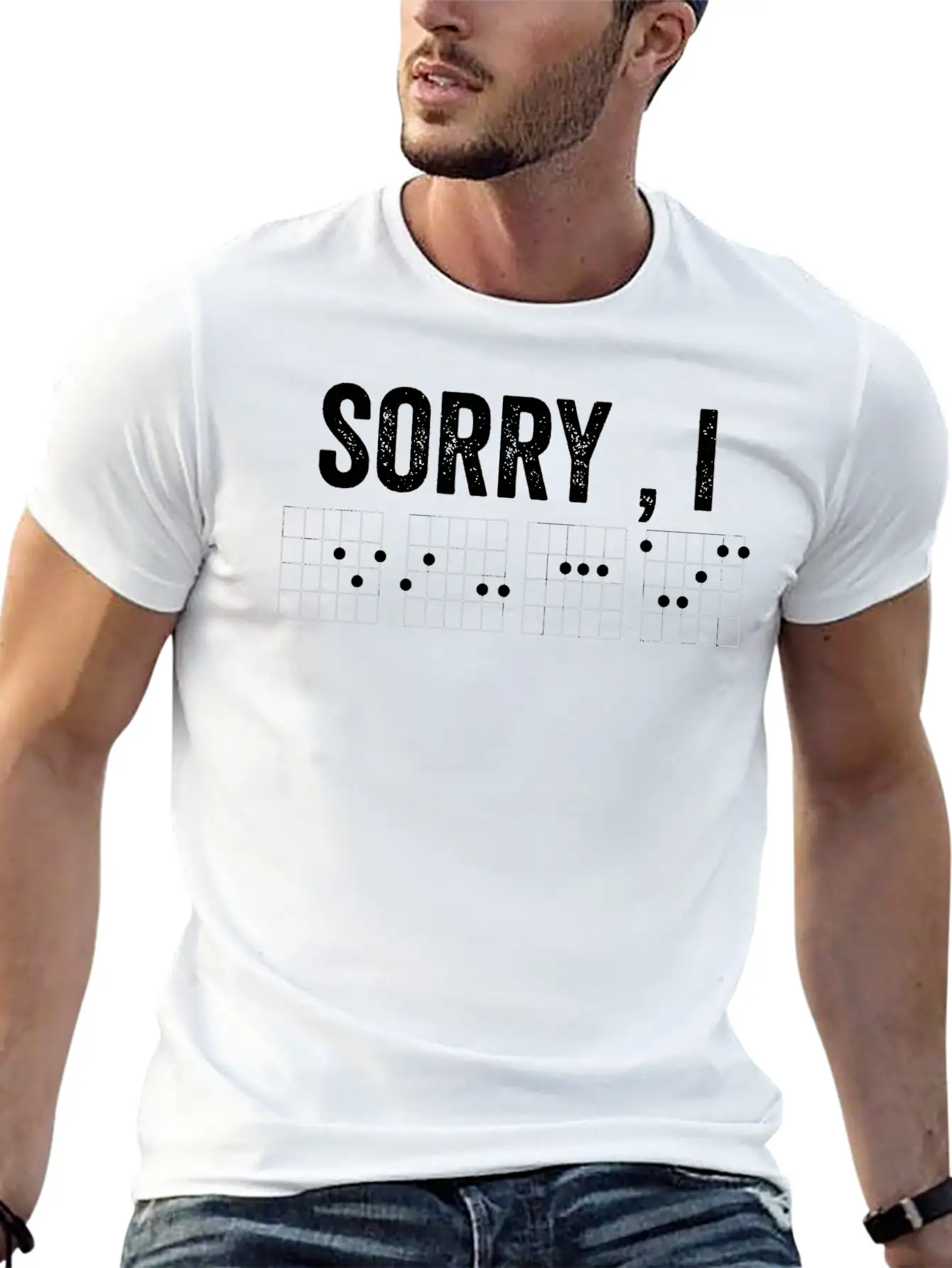 Hidden Message Sorry I Dgaf Chords Guitar Timeless Short Sleeve Tee – Comfy And Minimalist Design