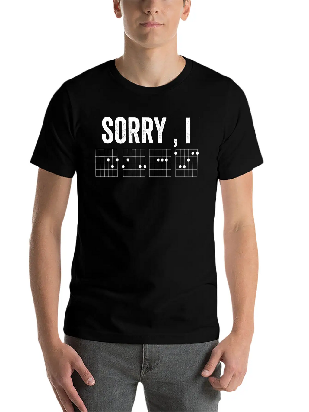 Hidden Message Sorry I Dgaf Chords Guitar Timeless Short Sleeve Tee – Comfy And Minimalist Design
