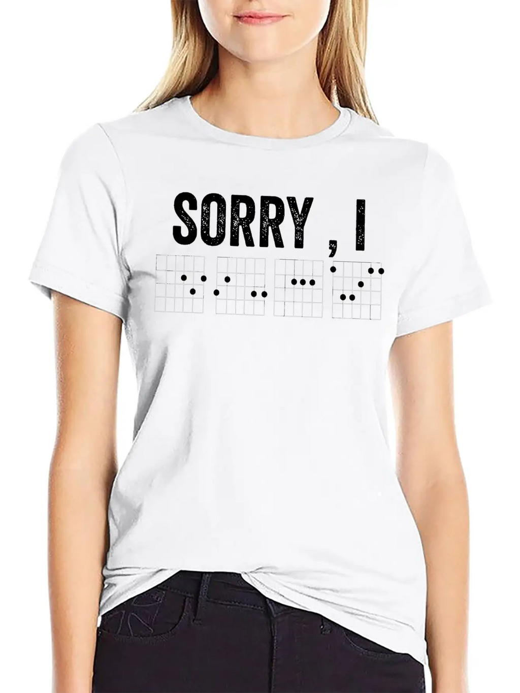 Hidden Message Sorry I Dgaf Chords Guitar Timeless Short Sleeve Tee – Comfy And Minimalist Design